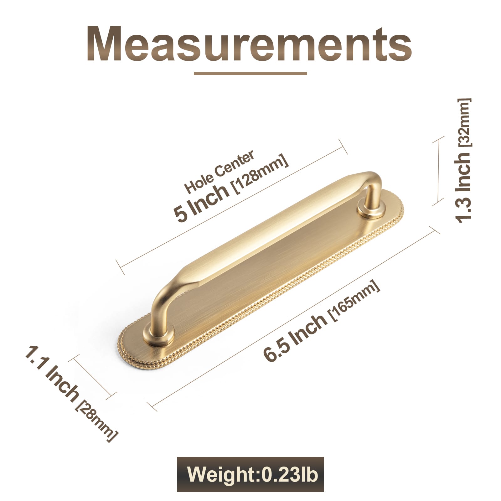 Goo-Ki 2 Pack Elegant Vintage Zinc Alloy Cabinet Handles with Long Backplate, Classic Furniture Hardware for Cabinets, Wardrobes & Dressers
