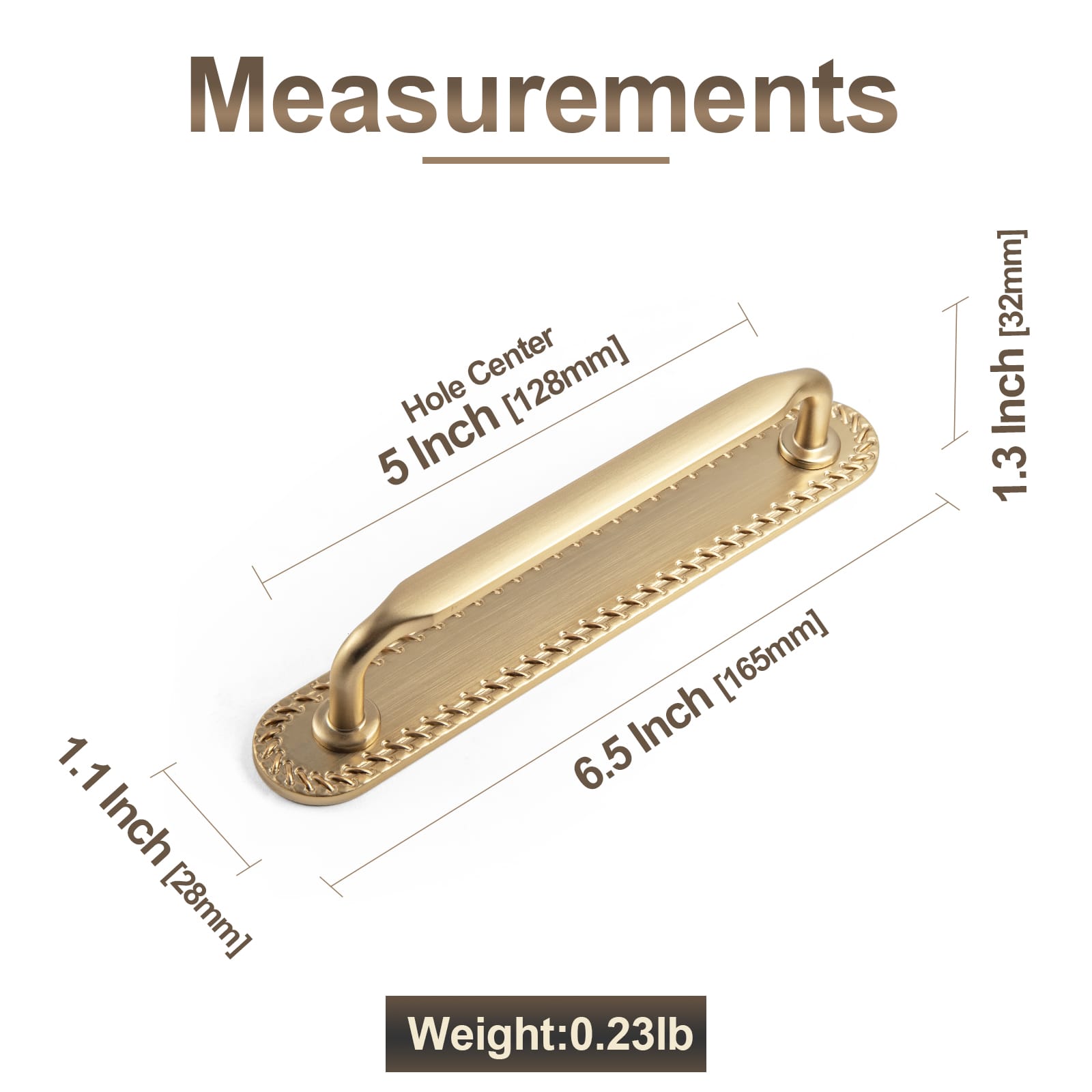 Goo-Ki 2 Pack Elegant Vintage Zinc Alloy Cabinet Handles with Long Backplate, Classic Furniture Hardware for Cabinets, Wardrobes & Dressers