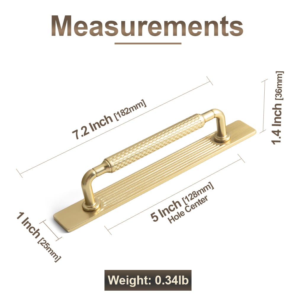 Goo-Ki 2 Pack Industrial Vintage Zinc Alloy Drawer Pull, Knurled Handle with Decorative Ribbed Backplate