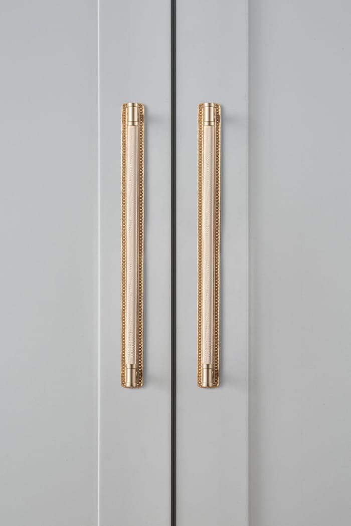 Goo-Ki 2 Pack Knurled Metal Alloy Vintage Bronze Bar Pull with Back Plate Kitchen Hardware