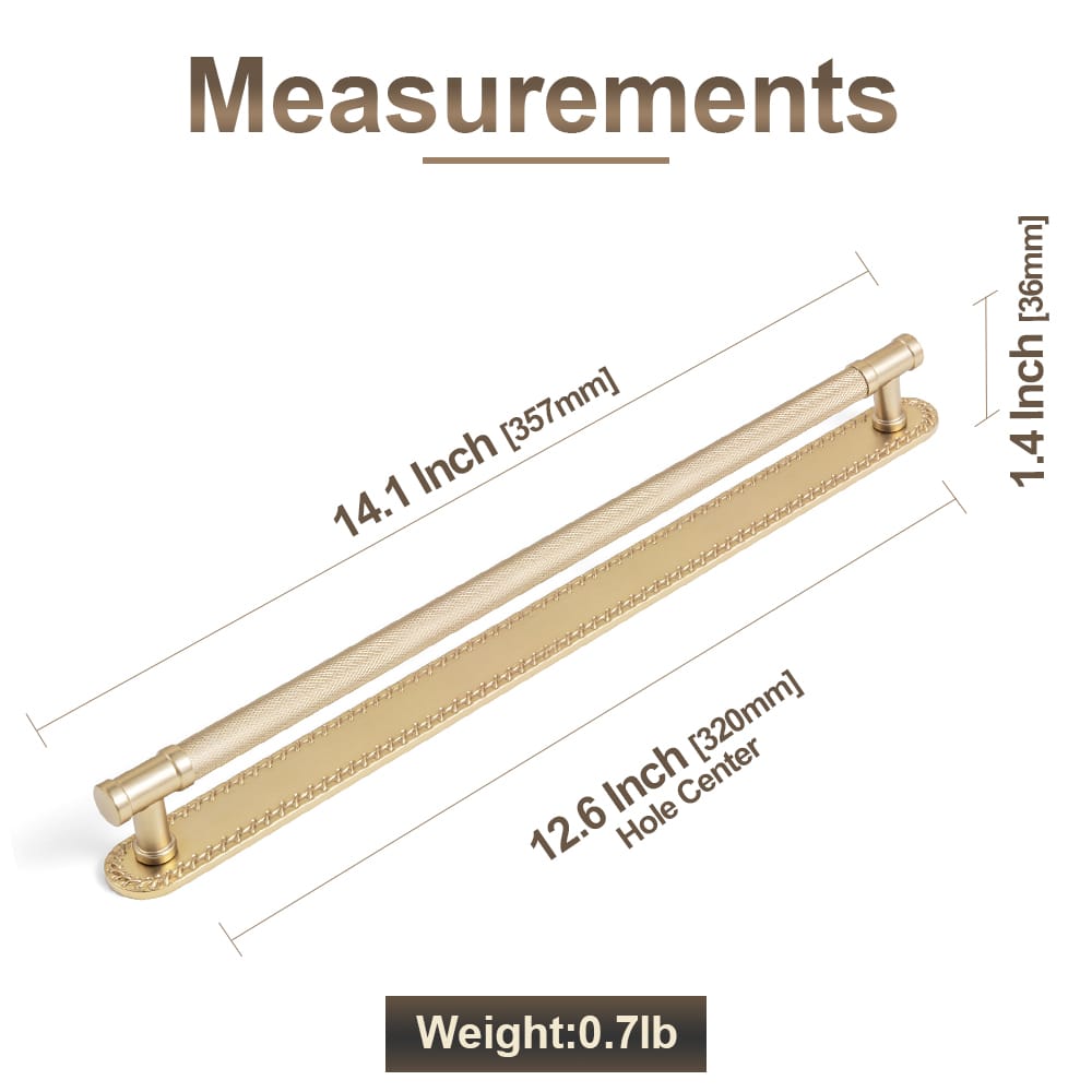 Goo-Ki 2 Pack Knurled Metal Alloy Vintage Bronze Bar Pull with Back Plate Kitchen Hardware