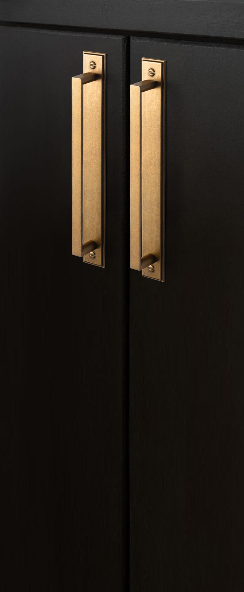 Goo-Ki 2 Pack Long Cabinet Bar Pulls with Back Plates Solid Drawer Handles Set