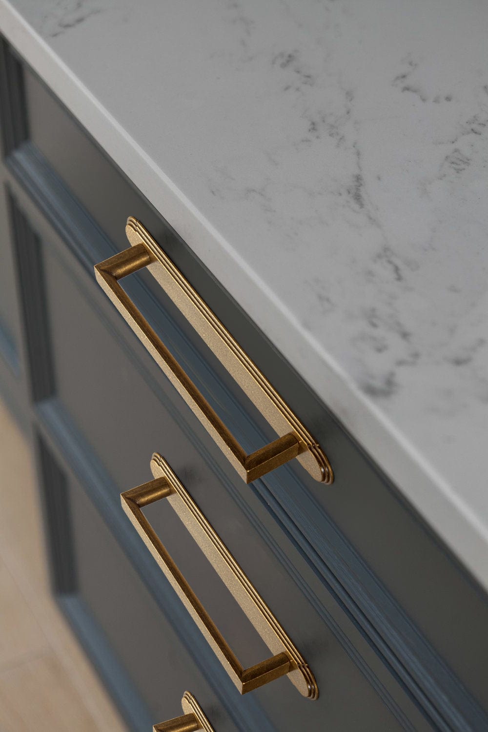 Goo-Ki 2 Pack Long Cabinet Bar Pulls with Back Plates Solid Drawer Handles Set
