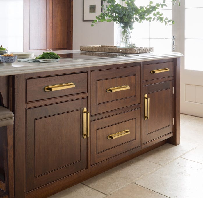 Goo-Ki 2 Pack Long Cabinet Bar Pulls with Back Plates Solid Drawer Handles Set
