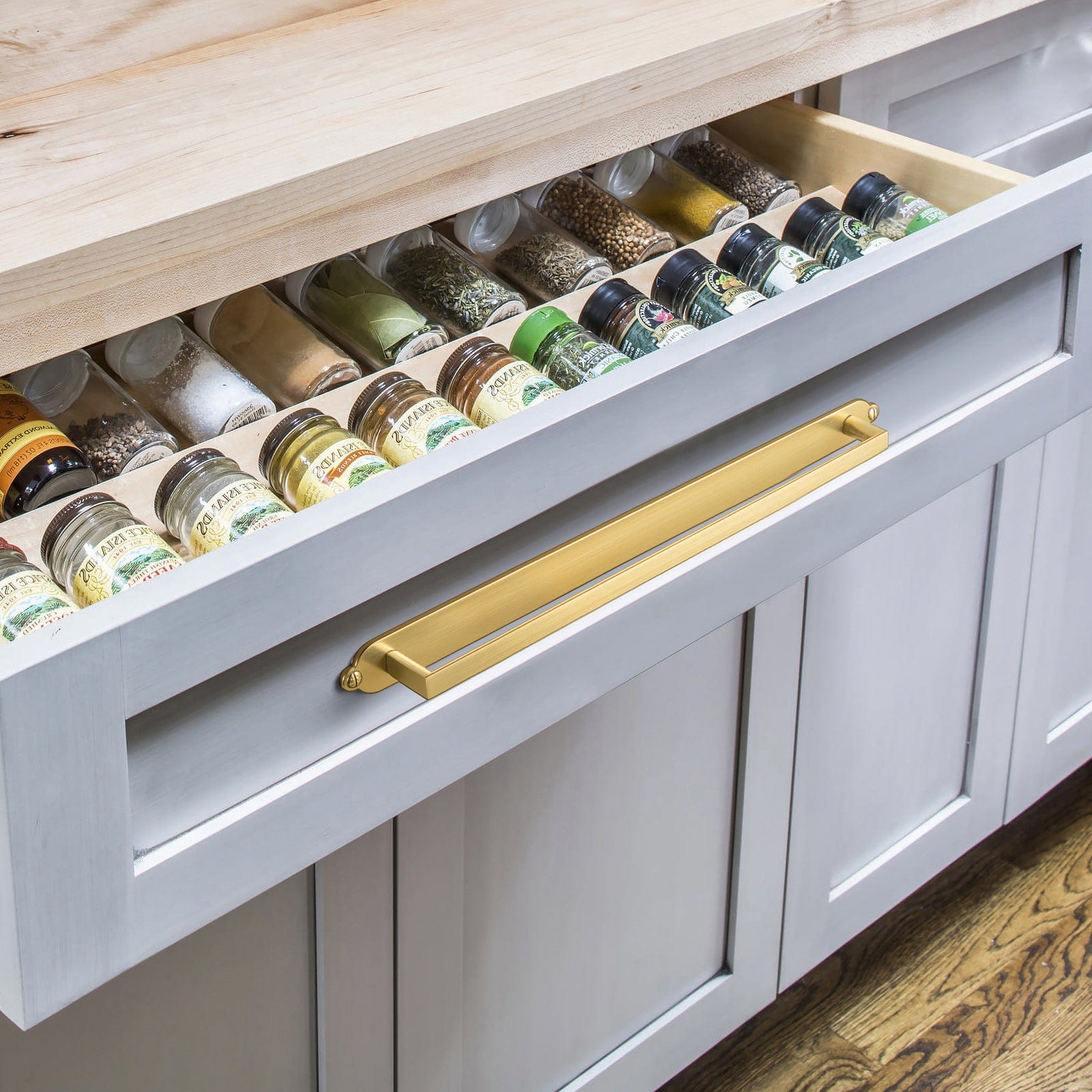 Goo-Ki 2 Pack Long Cabinet Bar Pulls with Back Plates Solid Drawer Handles Set