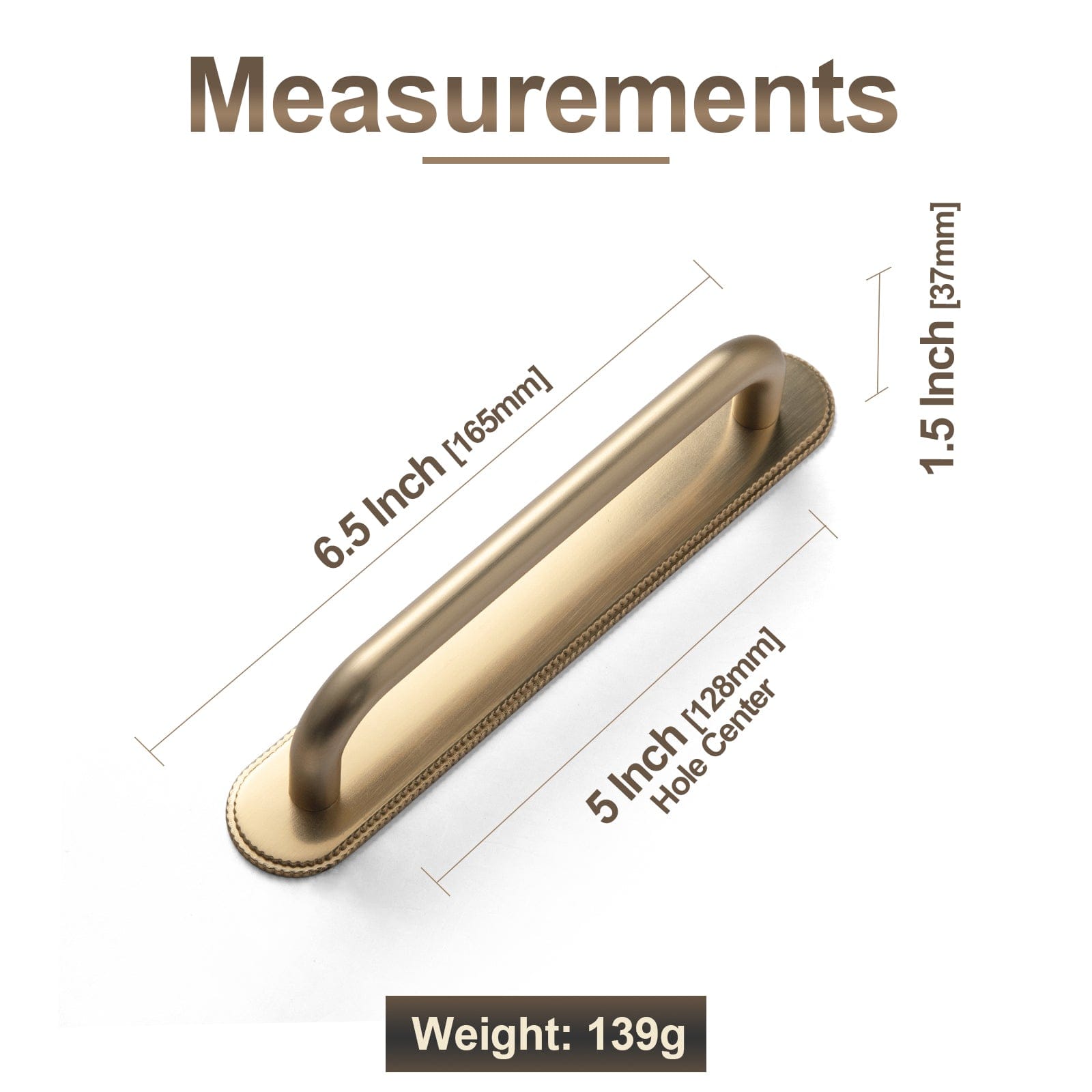 Goo-Ki 2 Pack Modern Geometric Zinc Alloy Cabinet Pulls with Back Plate Sleek Curved Sturdy Cabinet Handles