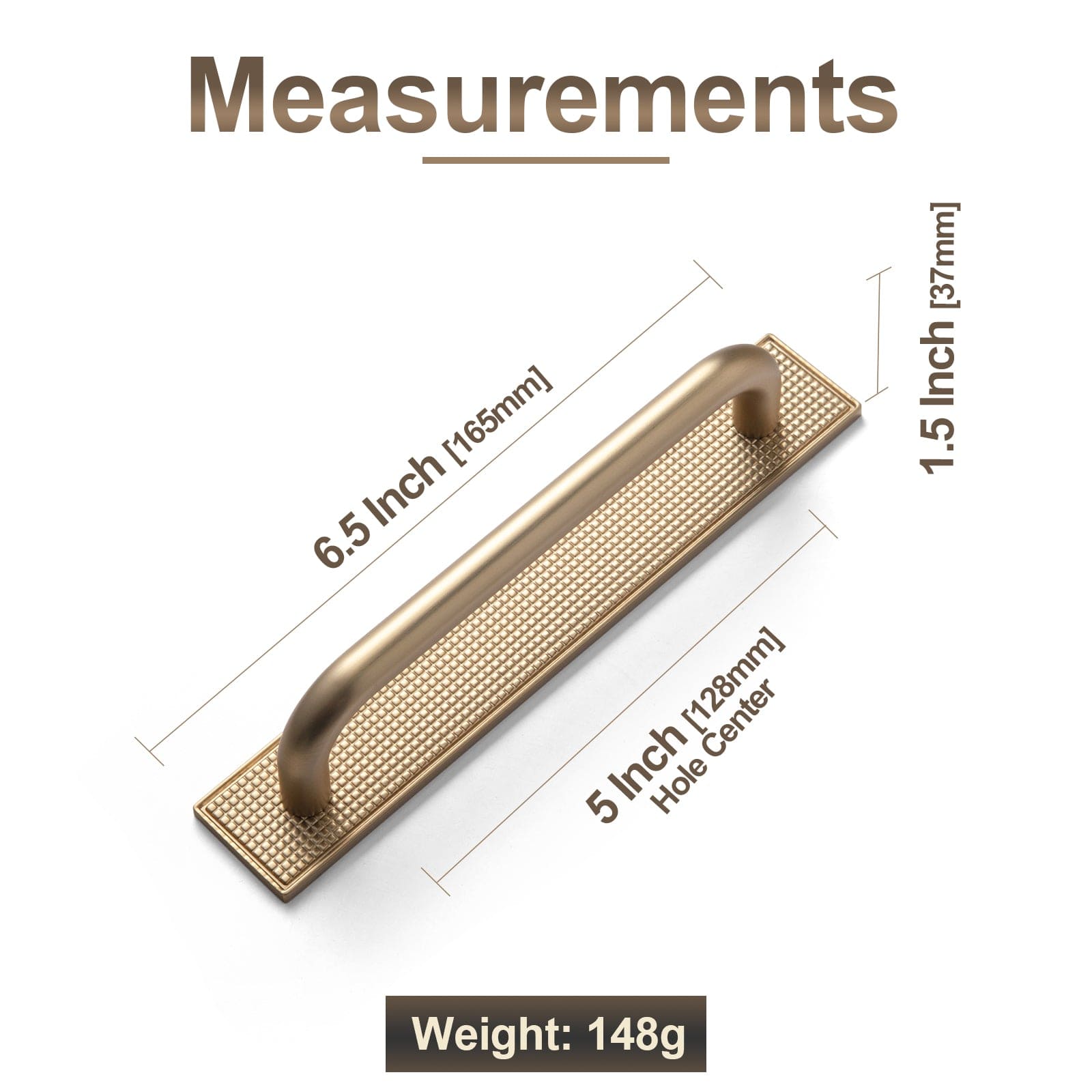 Goo-Ki 2 Pack Modern Geometric Zinc Alloy Cabinet Pulls with Back Plate Sleek Curved Sturdy Cabinet Handles