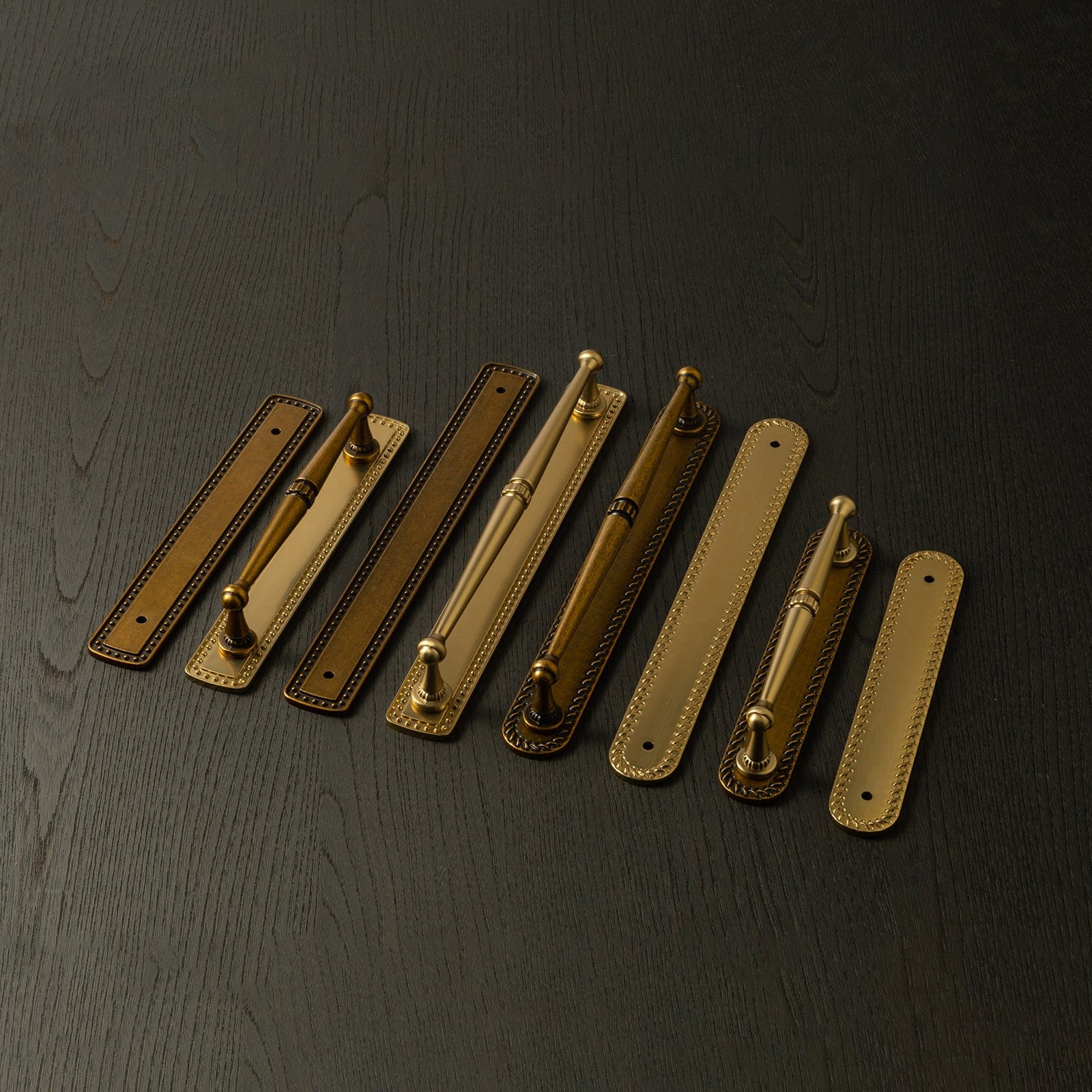 Goo-Ki 2 Pack Ornate Vintage Brass Drawer Pulls - Classic Cabinet Handles with Decorative Back Plates