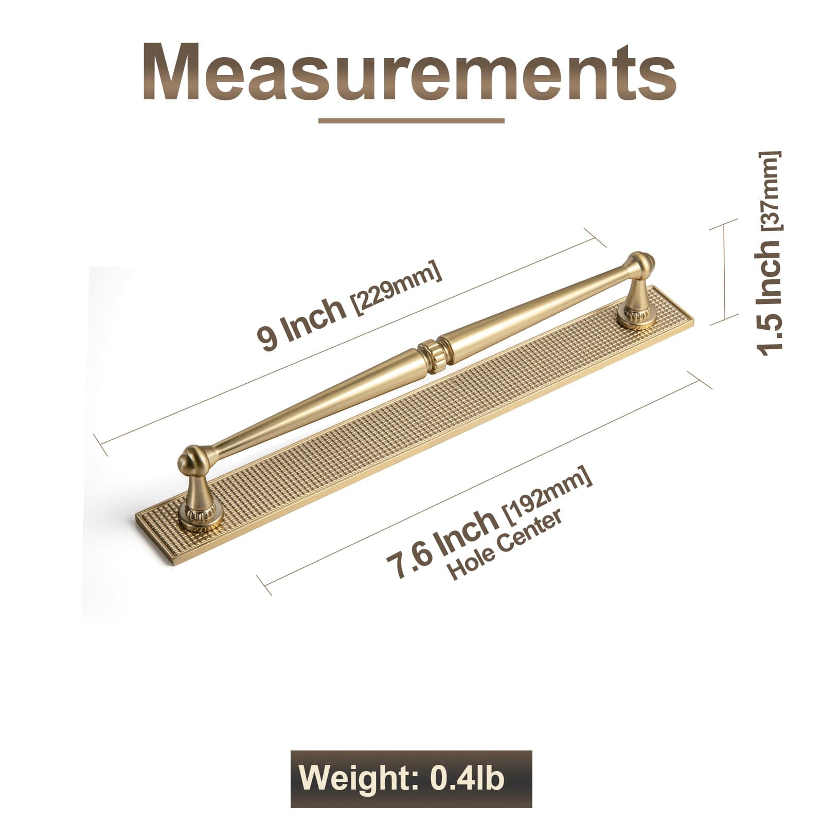 Goo-Ki 2 Pack Ornate Vintage Brass Drawer Pulls - Classic Cabinet Handles with Decorative Back Plates