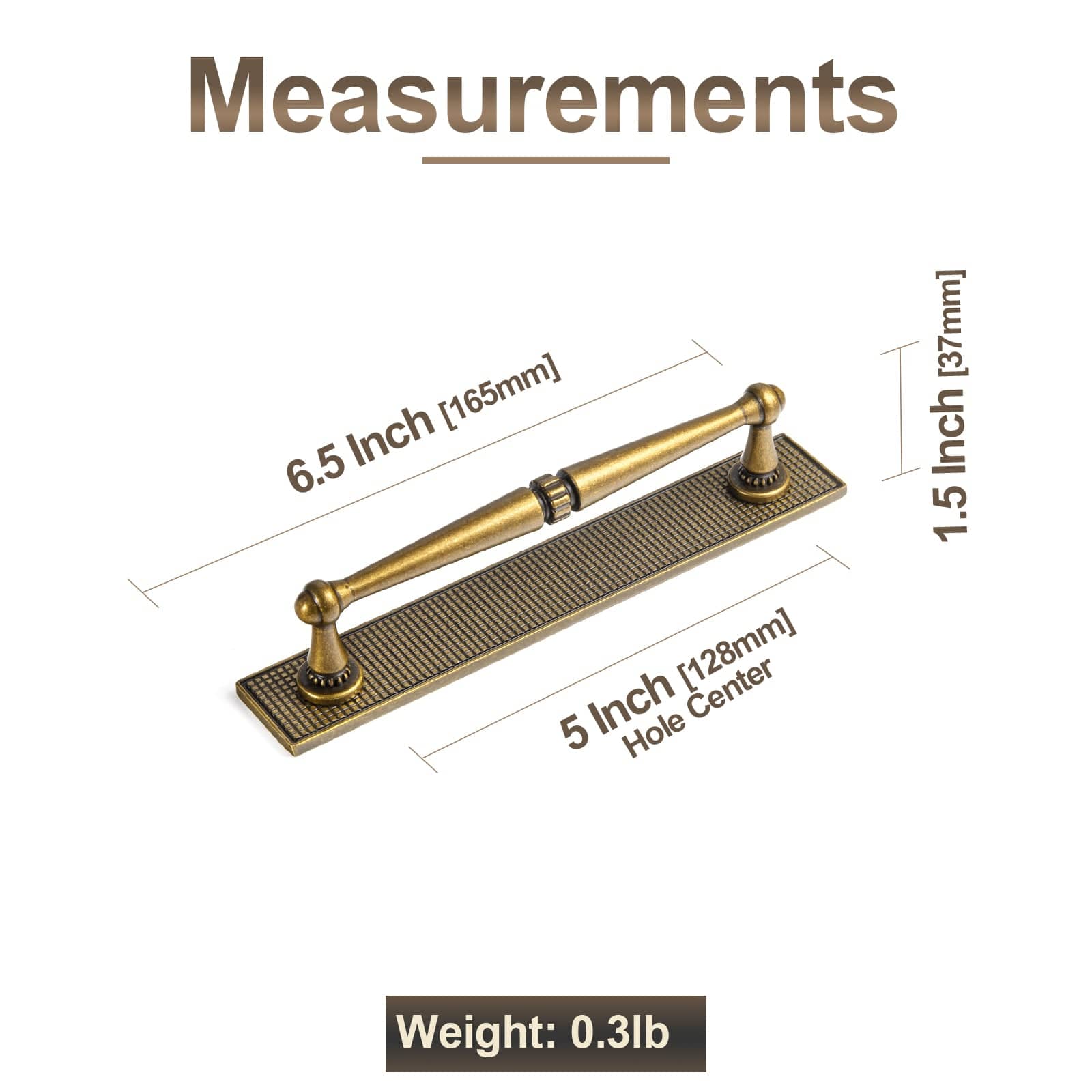 Goo-Ki 2 Pack Ornate Vintage Brass Drawer Pulls - Classic Cabinet Handles with Decorative Back Plates