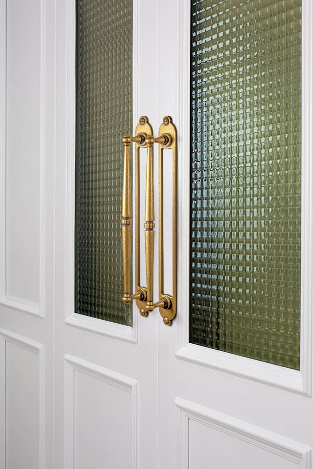 Goo-Ki 2 Pack Ornate Vintage Brass Drawer Pulls - Classic Cabinet Handles with Decorative Back Plates