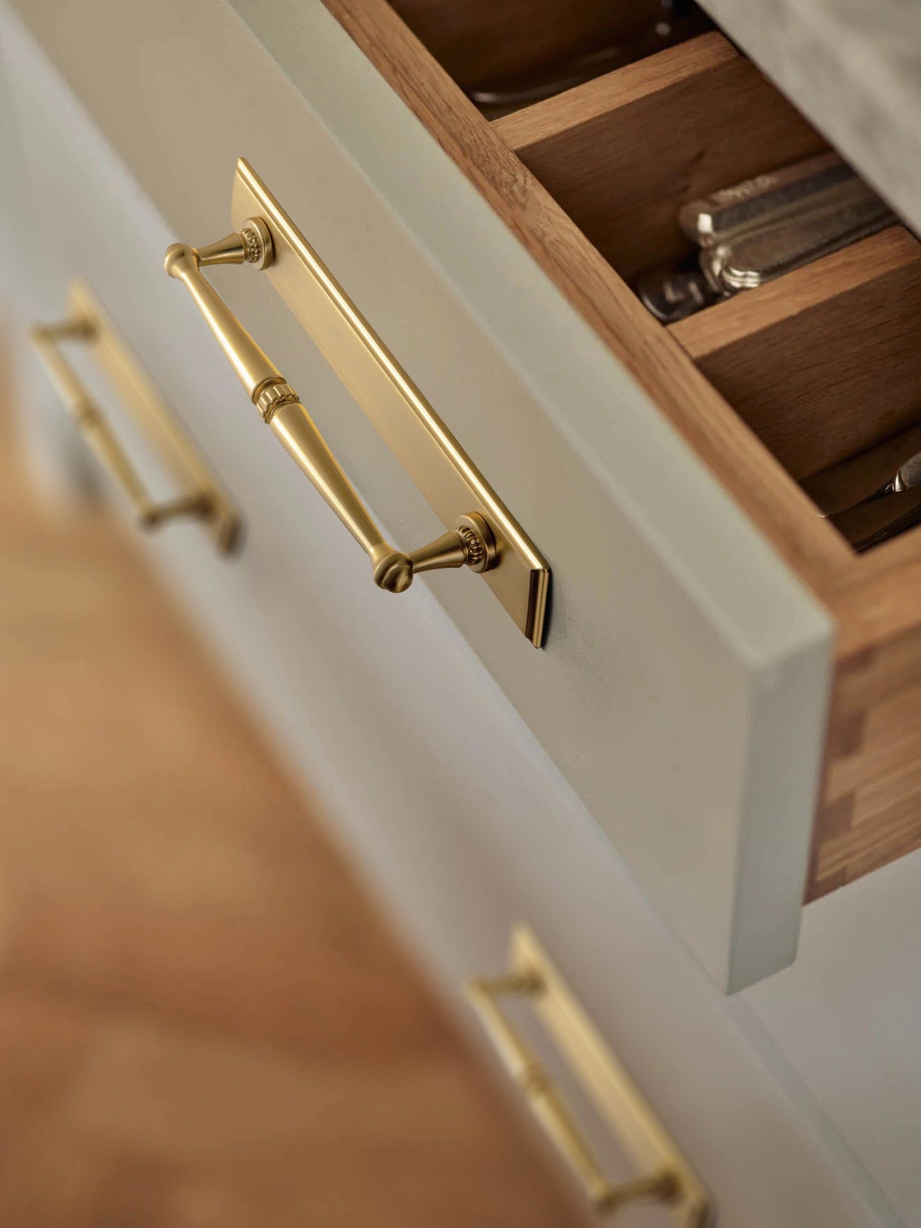 Goo-Ki 2 Pack Ornate Vintage Brass Drawer Pulls - Classic Cabinet Handles with Decorative Back Plates