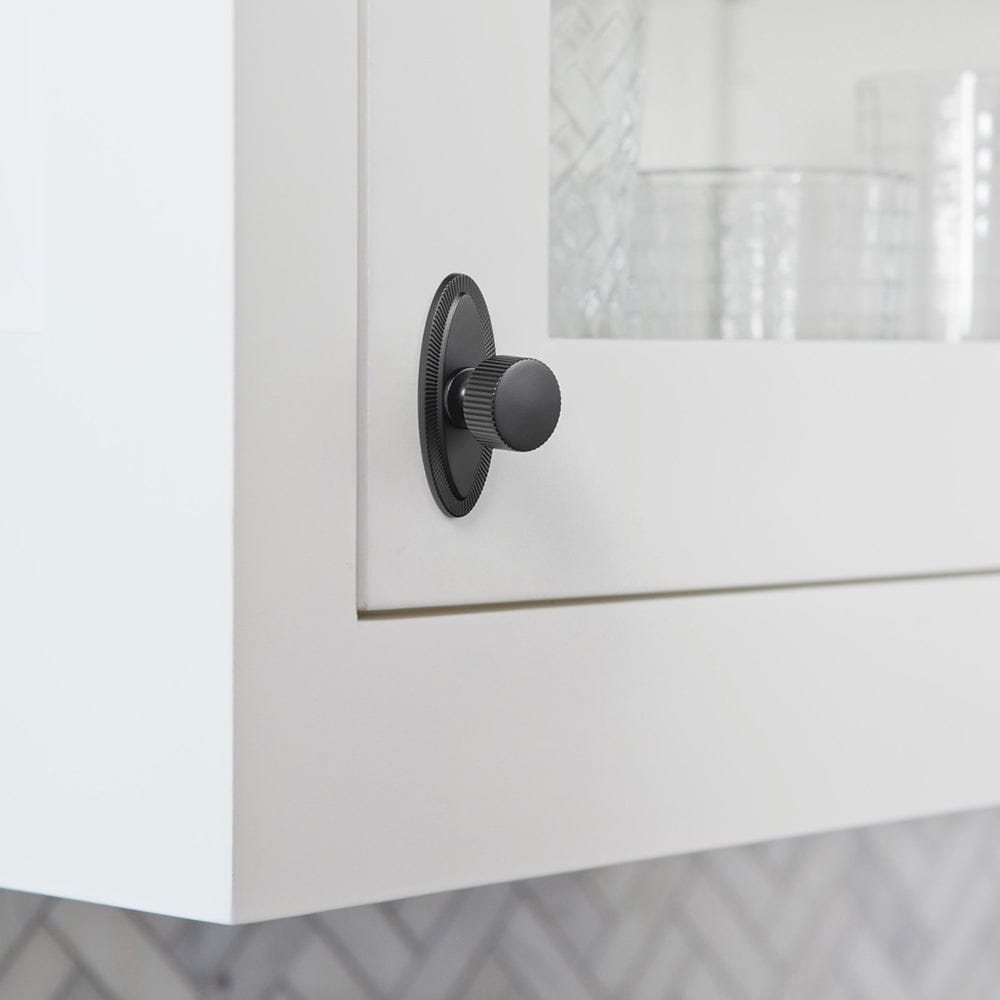 Goo-Ki 2 Pack Striped Cabinet Pull Retro Brass Cabinet Handles Knobs with Back Plate
