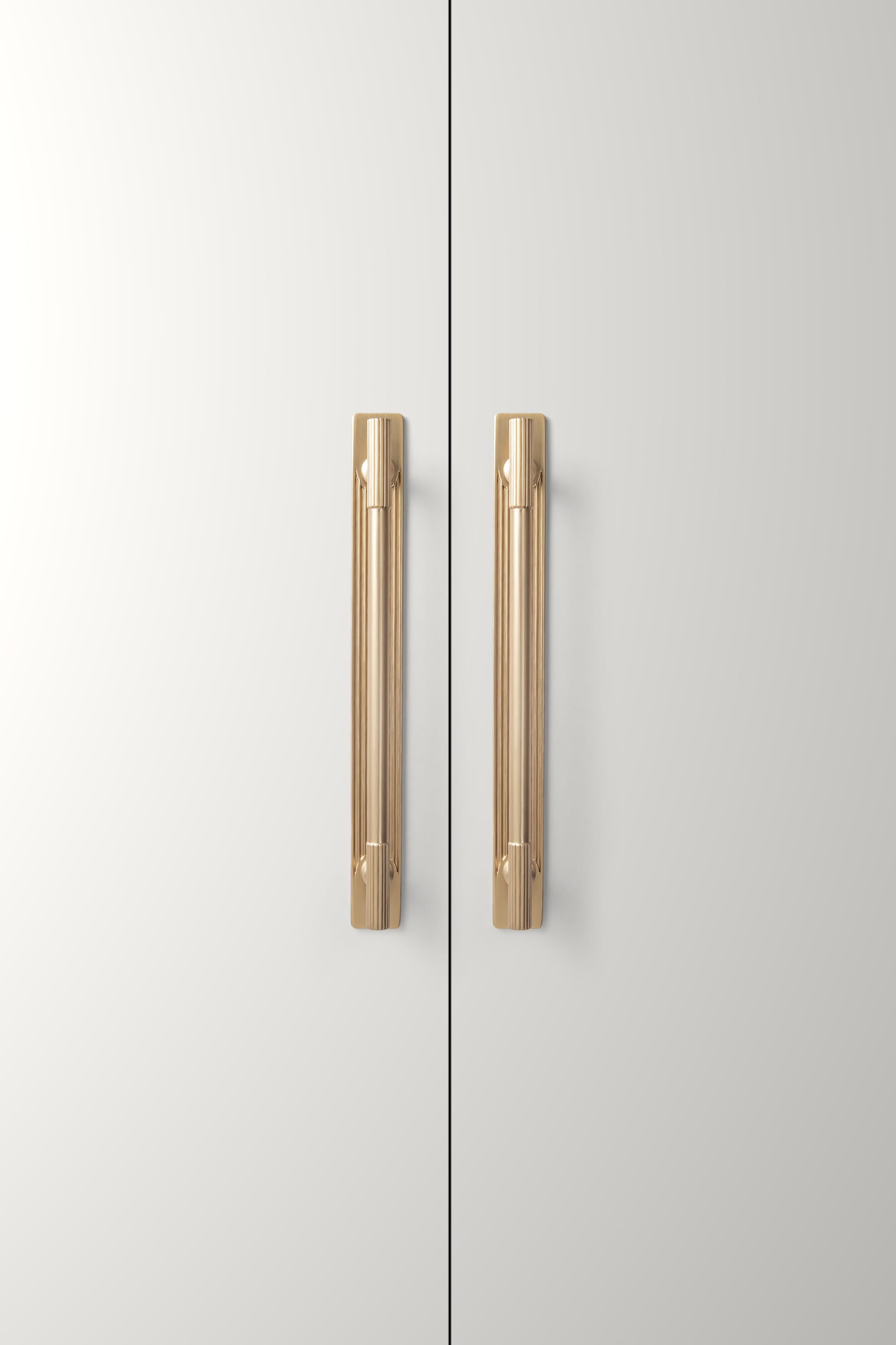 Goo-Ki 2 Pack Striped Cabinet Pull Retro Brass Cabinet Handles Knobs with Back Plate