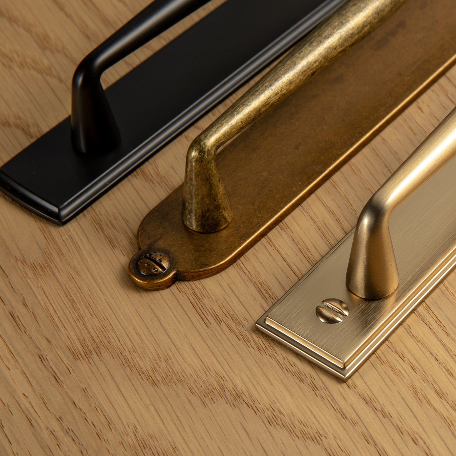 Goo-Ki 2 Pack Vintage Zinc Alloy Cabinet Pulls with Back Plate - Furniture Handles for Kitchen Cupboards