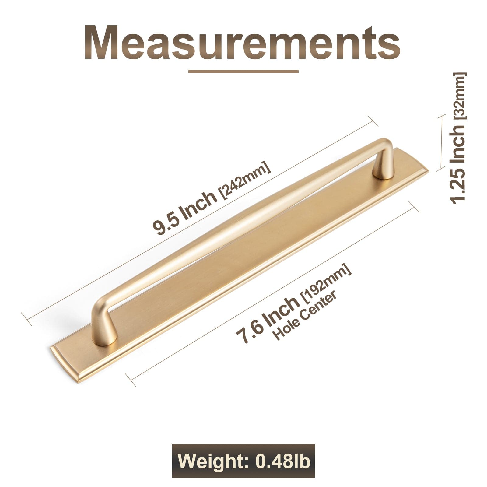 Goo-Ki 2 Pack Vintage Zinc Alloy Cabinet Pulls with Back Plate - Furniture Handles for Kitchen Cupboards