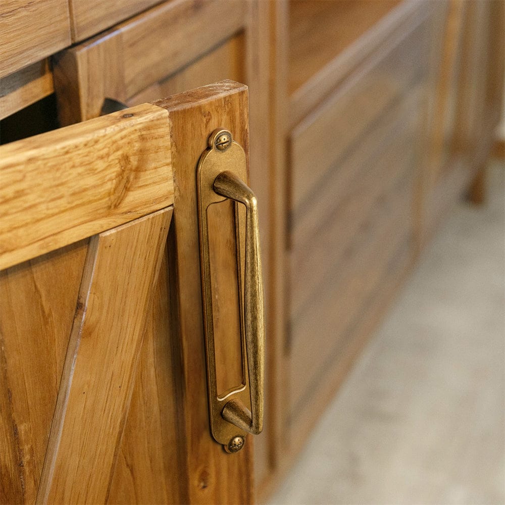 Goo-Ki 2 Pack Vintage Zinc Alloy Cabinet Pulls with Back Plate - Furniture Handles for Kitchen Cupboards