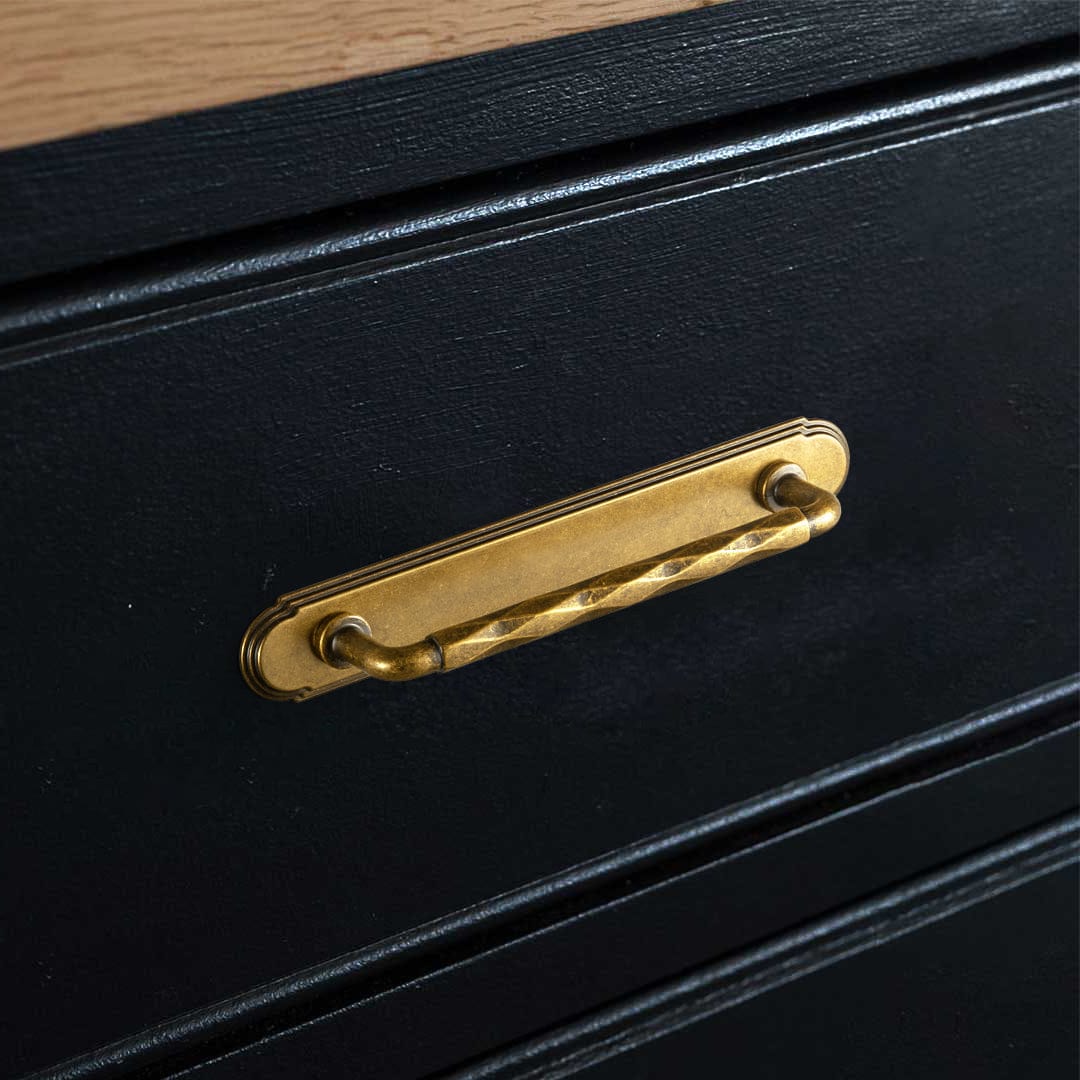 Goo-Ki 2 Pack Zinc Alloy Drawer Pulls with Back Plate Twisted Design Decorative Handles for Kitchen Cabinets