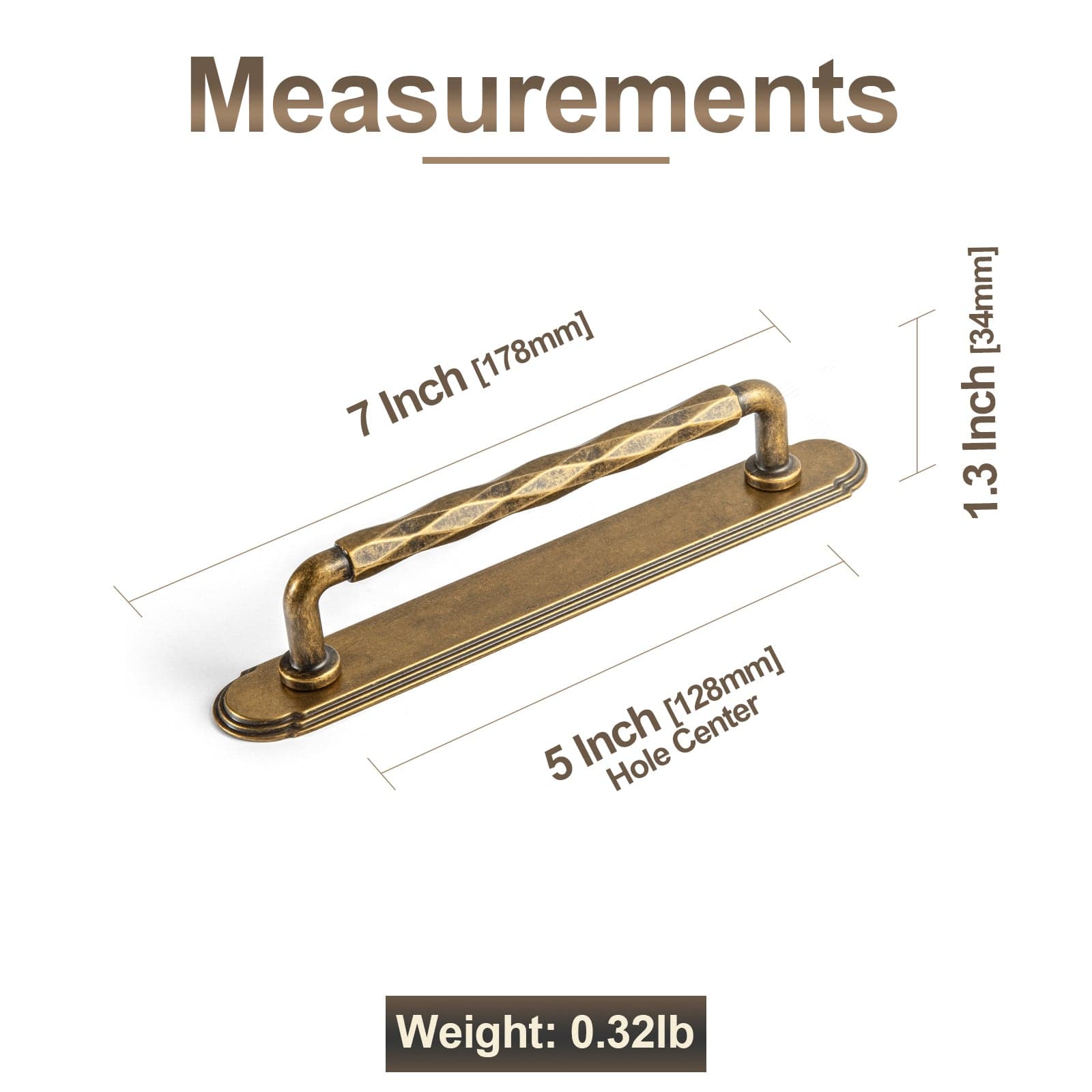 Goo-Ki 2 Pack Zinc Alloy Drawer Pulls with Back Plate Twisted Design Decorative Handles for Kitchen Cabinets