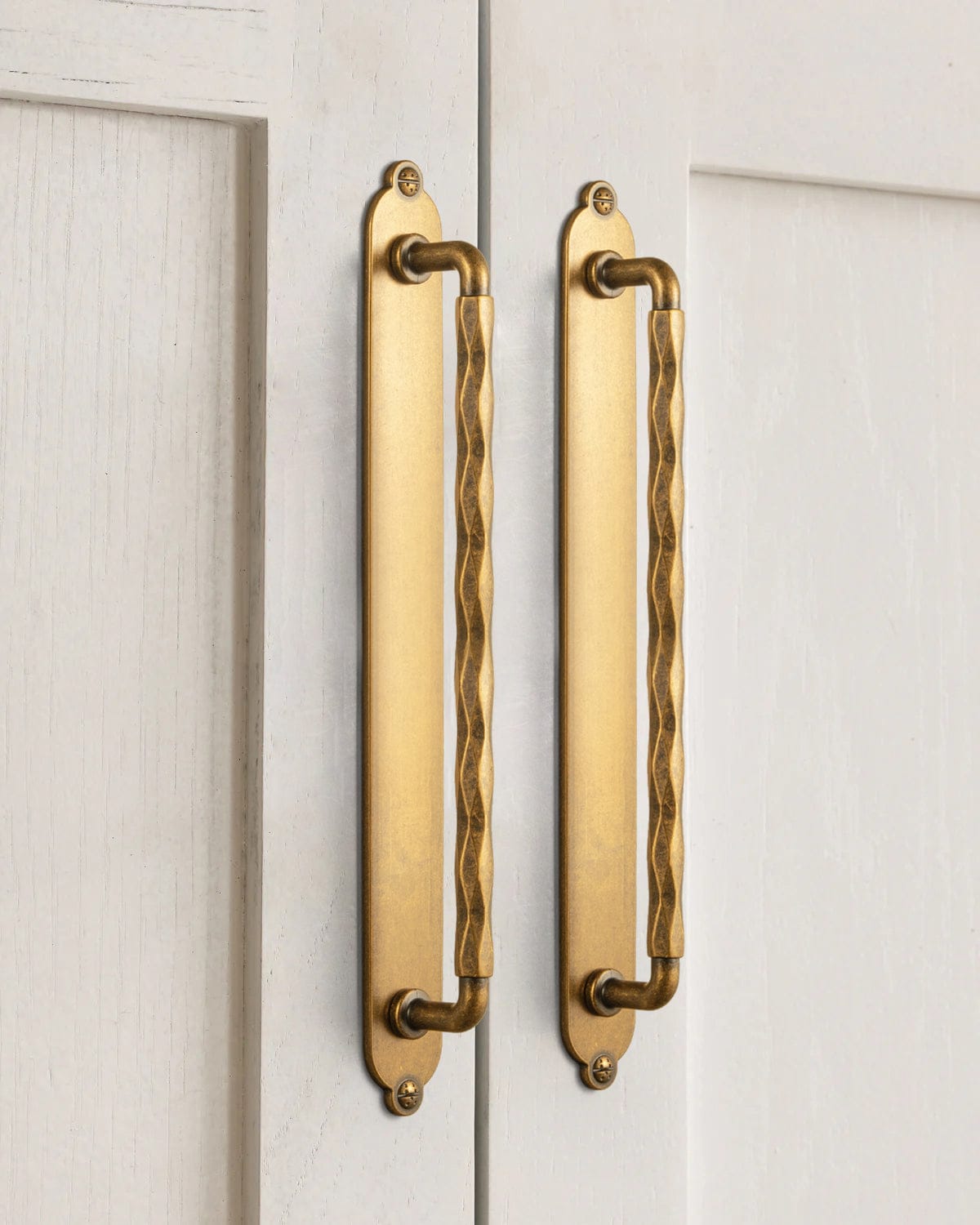 Goo-Ki 2 Pack Zinc Alloy Drawer Pulls with Back Plate Twisted Design Decorative Handles for Kitchen Cabinets