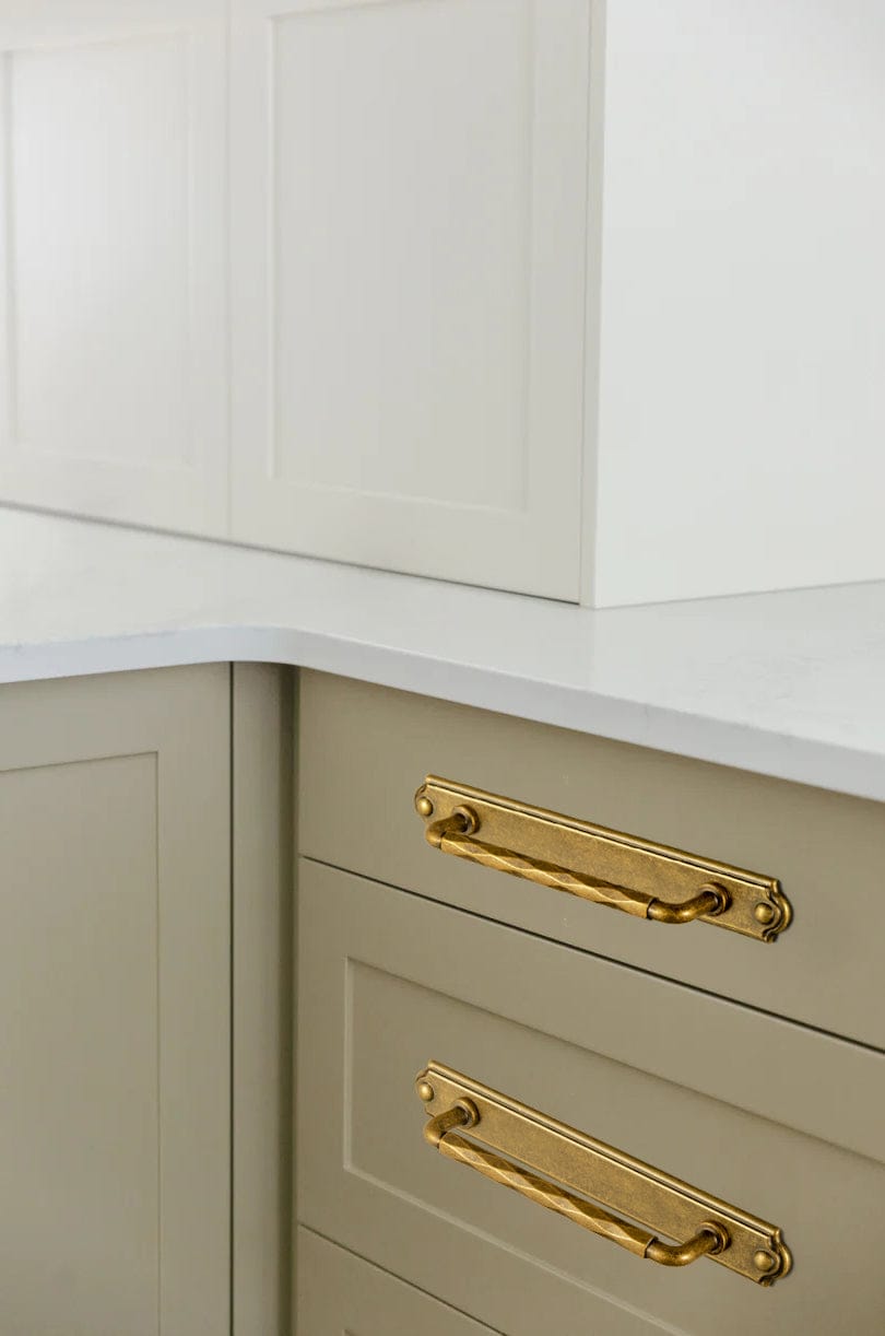 Goo-Ki 2 Pack Zinc Alloy Drawer Pulls with Back Plate Twisted Design Decorative Handles for Kitchen Cabinets