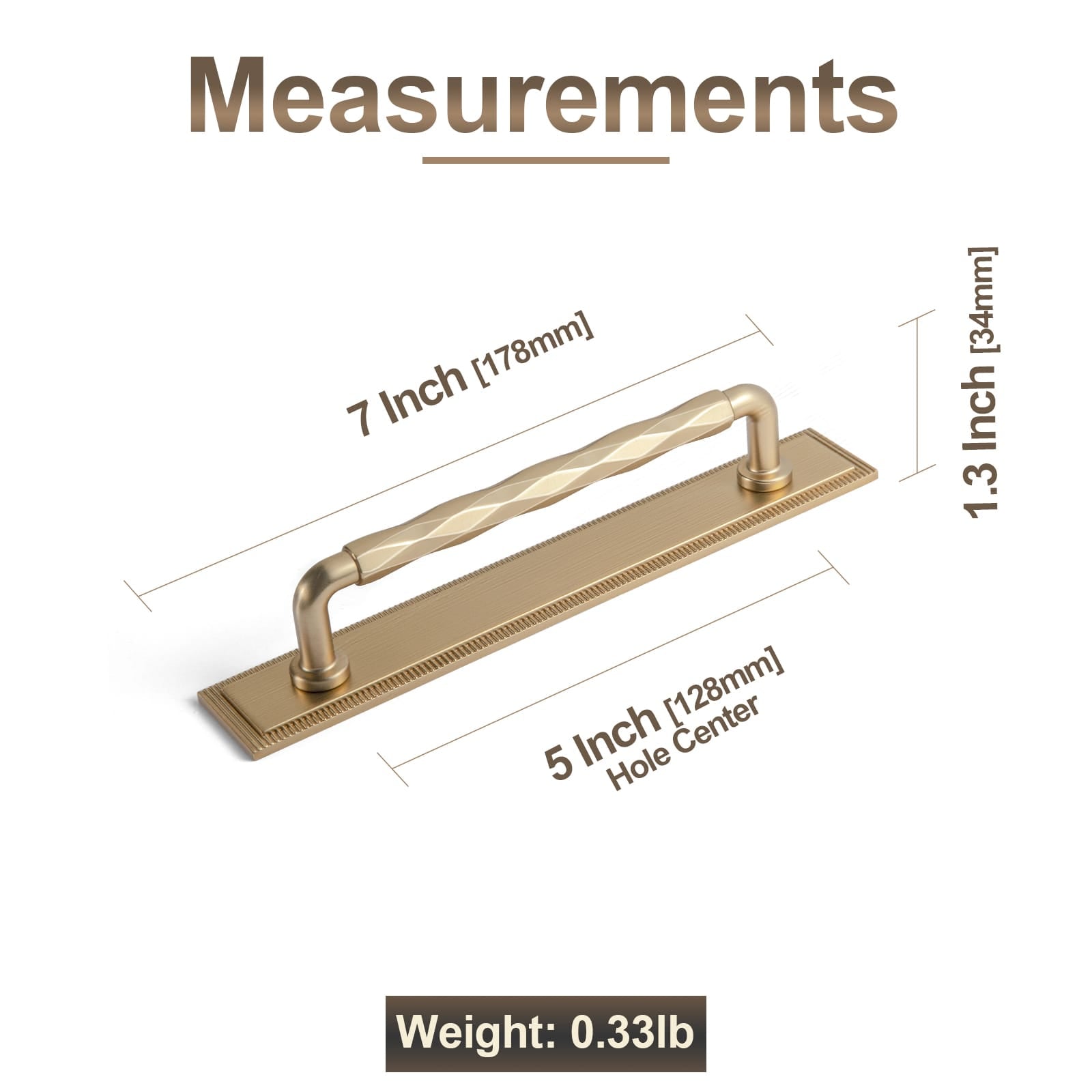 Goo-Ki 2 Pack Zinc Alloy Drawer Pulls with Back Plate Twisted Design Decorative Handles for Kitchen Cabinets