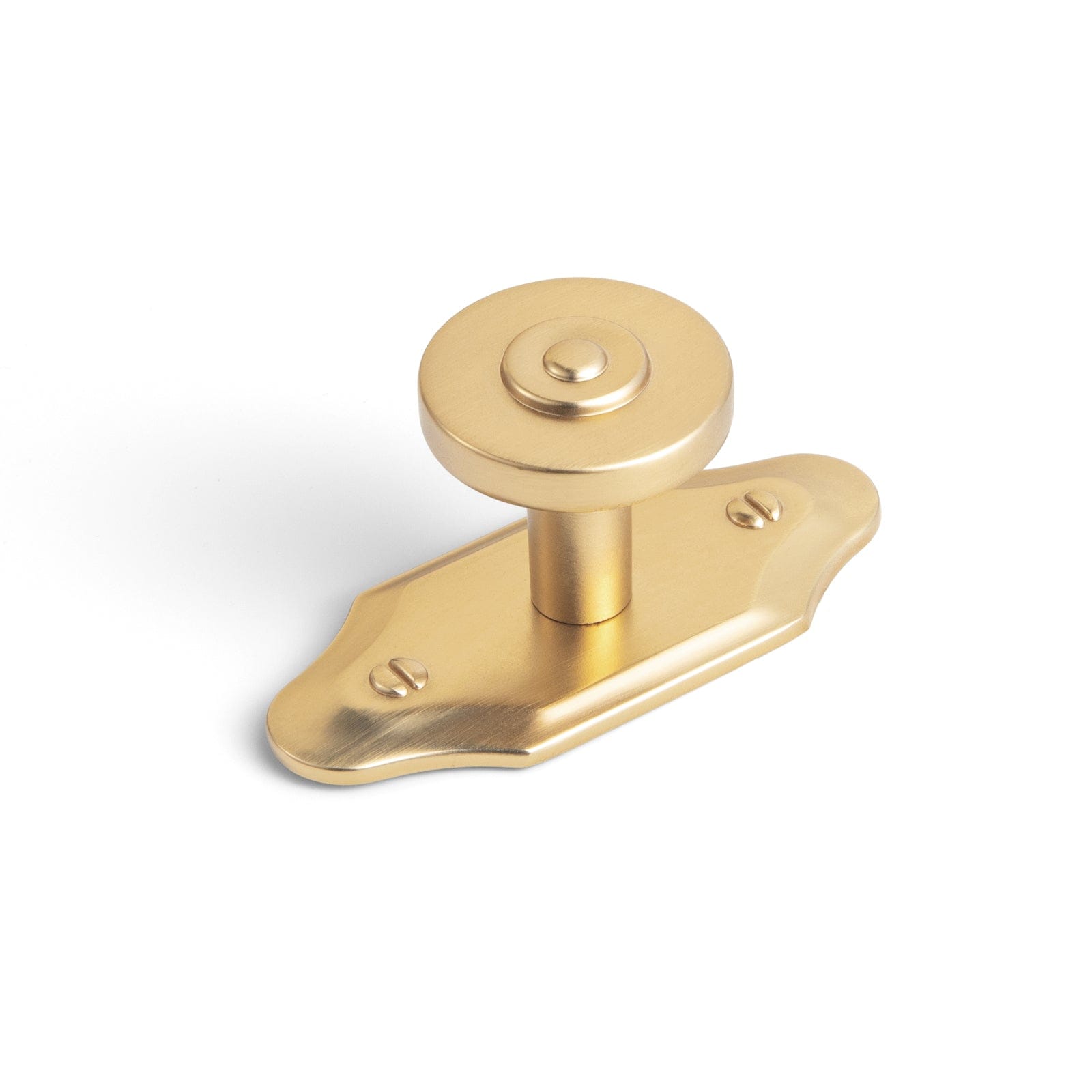 Goo-Ki 2501 / Champagne Bronze / G023 6 Pack Assorted Shaped Zinc Alloy Cabinet Hardware - Knobs and Back Plates for Stylish Furniture