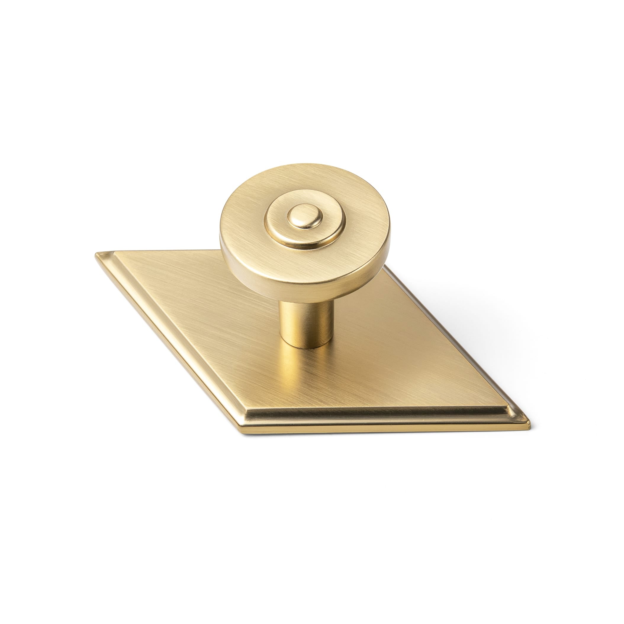 Goo-Ki 2501 / Champagne Bronze / G035 - 6 Pack Assorted Shaped Zinc Alloy Cabinet Hardware - Knobs and Back Plates for Stylish Furniture