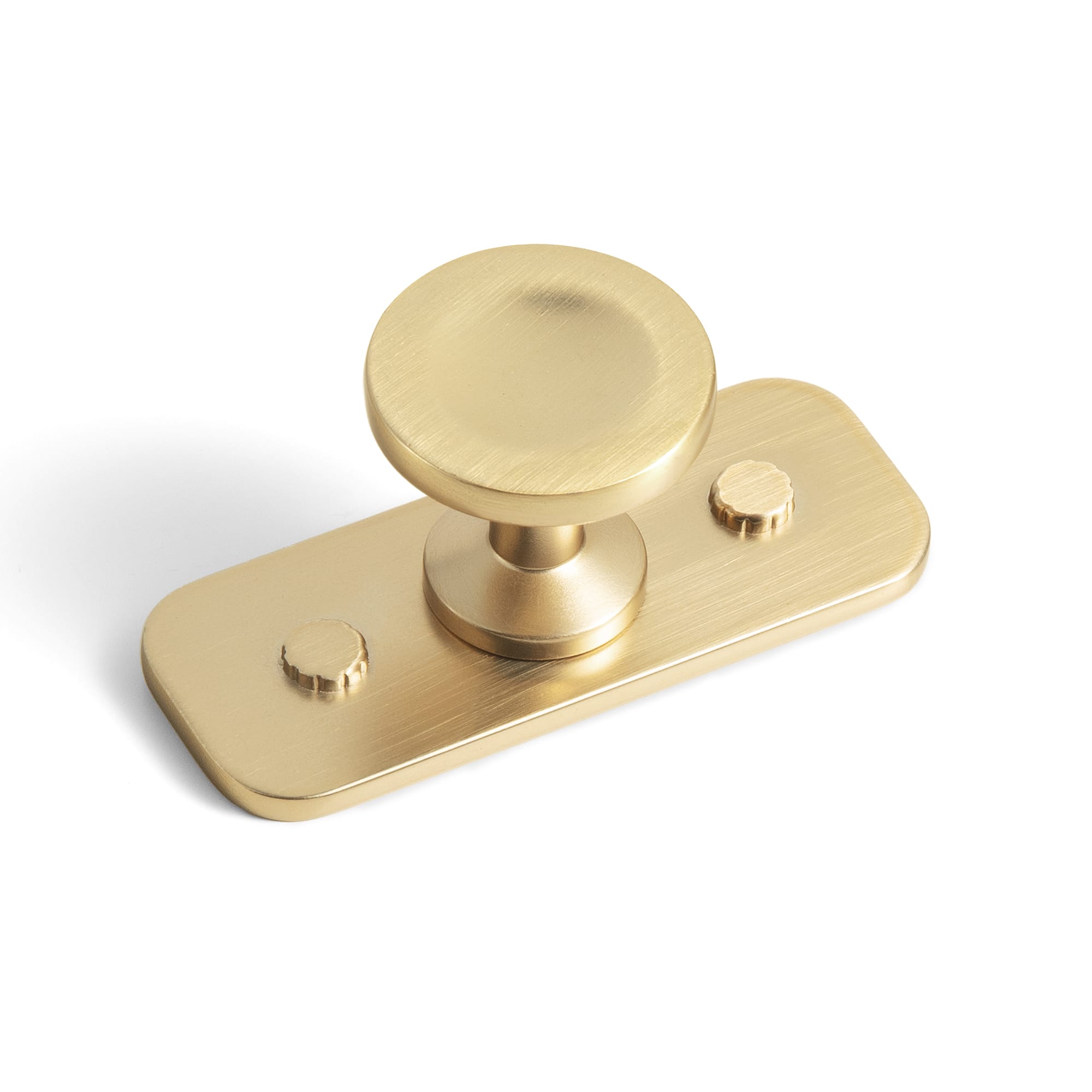 Goo-Ki 2502 / Champagne Bronze / G032 - 6 Pack Assorted Shaped Zinc Alloy Cabinet Hardware - Knobs and Back Plates for Stylish Furniture