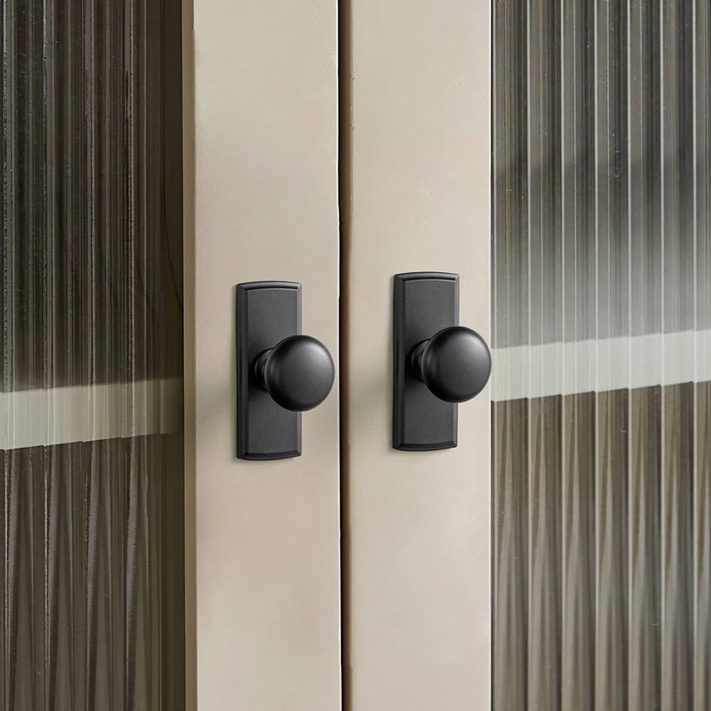 Goo-Ki 6 Pack Antique Brass Zinc Alloy Cabinet Knob with Back Plate Single Hole Center Cabinet Hardware for Bedroom Kitchen