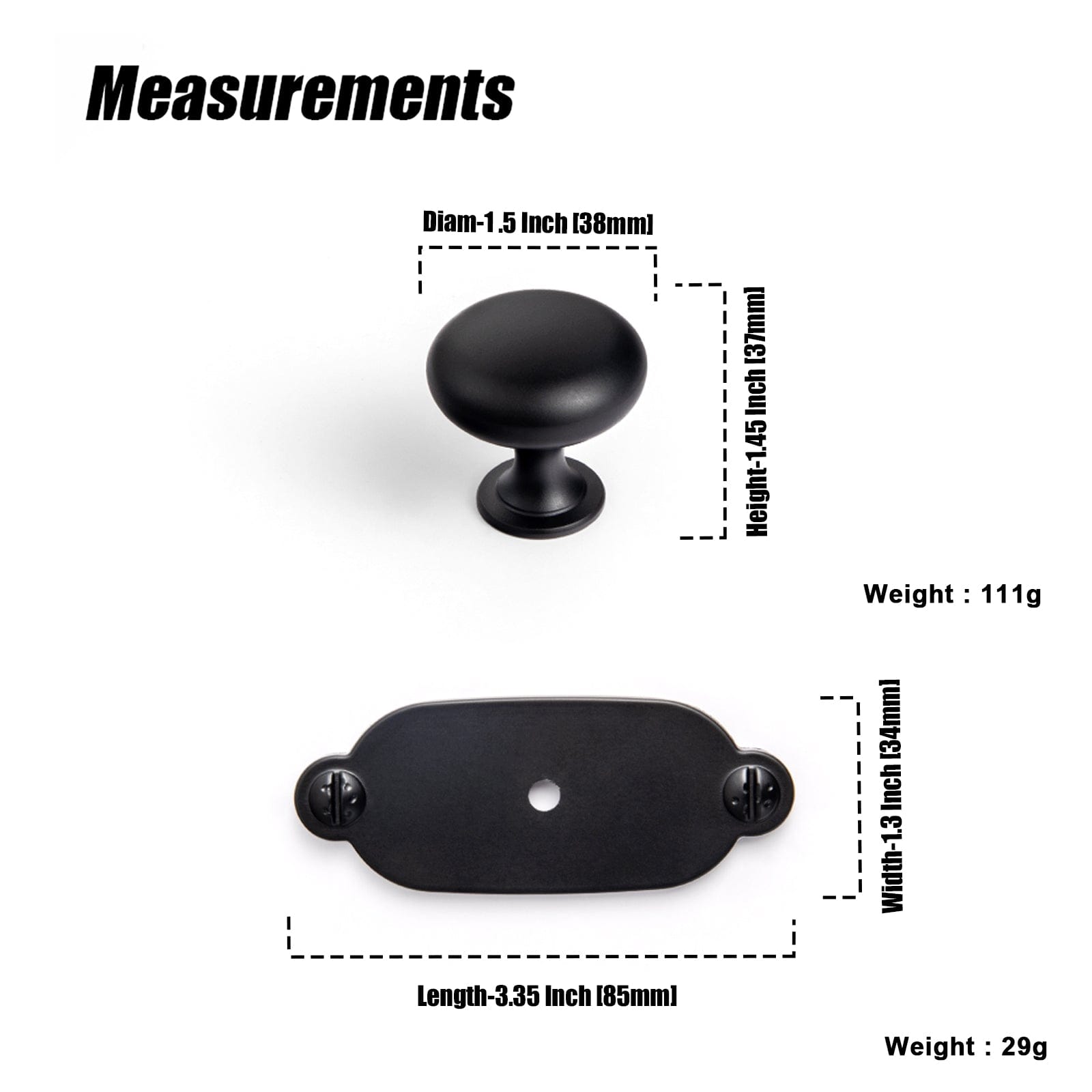 Goo-Ki 6 Pack Antique Brass Zinc Alloy Cabinet Knob with Back Plate Single Hole Center Cabinet Hardware for Bedroom Kitchen