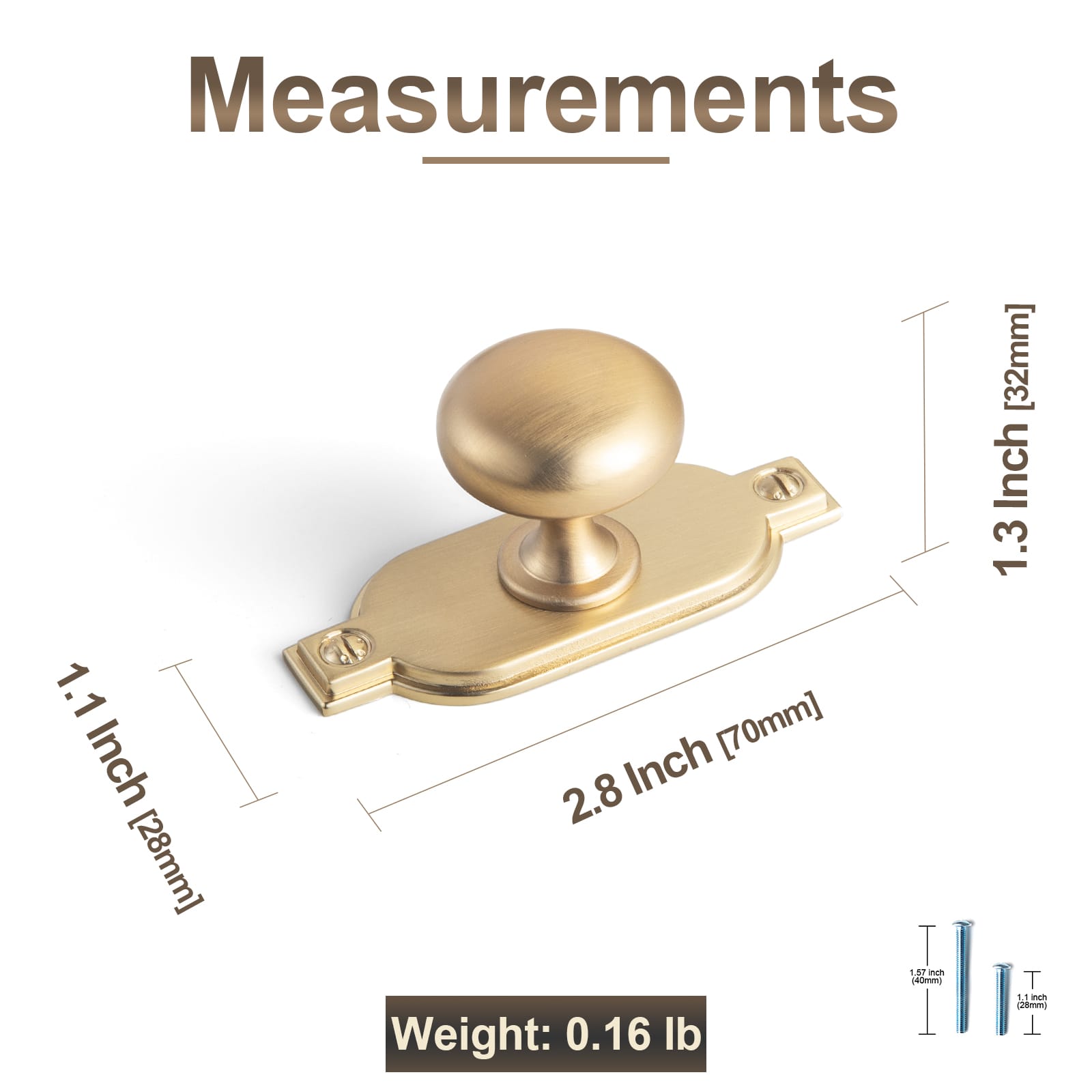 Goo-Ki 6 Pack Antique Brass Zinc Alloy Cabinet Knob with Back Plate Single Hole Center Cabinet Hardware for Bedroom Kitchen