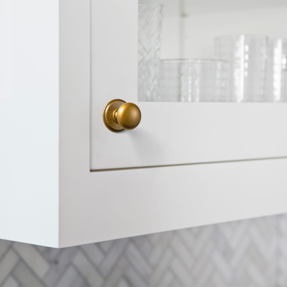 Goo-Ki 6 Pack Antique Brass Zinc Alloy Cabinet Knob with Back Plate Single Hole Center Cabinet Hardware for Bedroom Kitchen