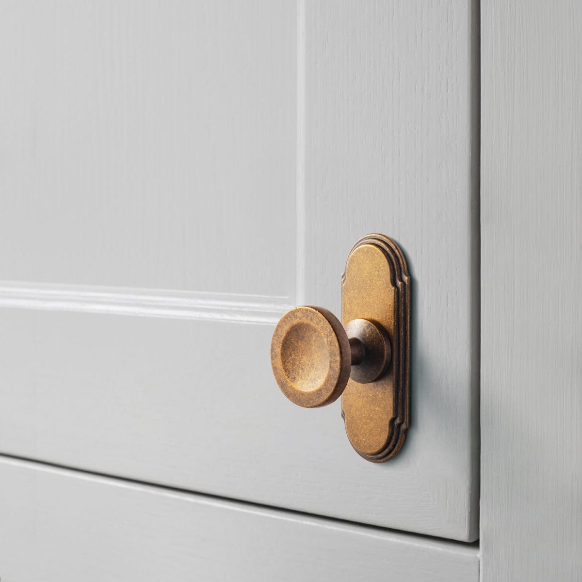 Goo-Ki 6 Pack Assorted Shaped Zinc Alloy Cabinet Hardware - Knobs and Back Plates for Stylish Furniture