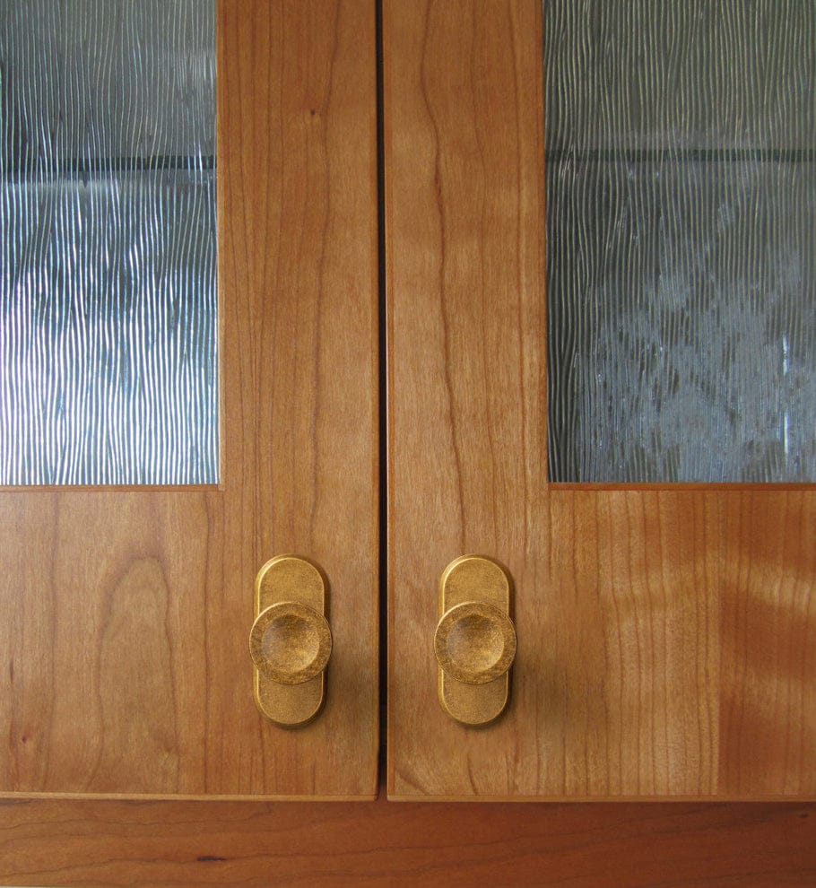 Goo-Ki 6 Pack Assorted Shaped Zinc Alloy Cabinet Hardware - Knobs and Back Plates for Stylish Furniture