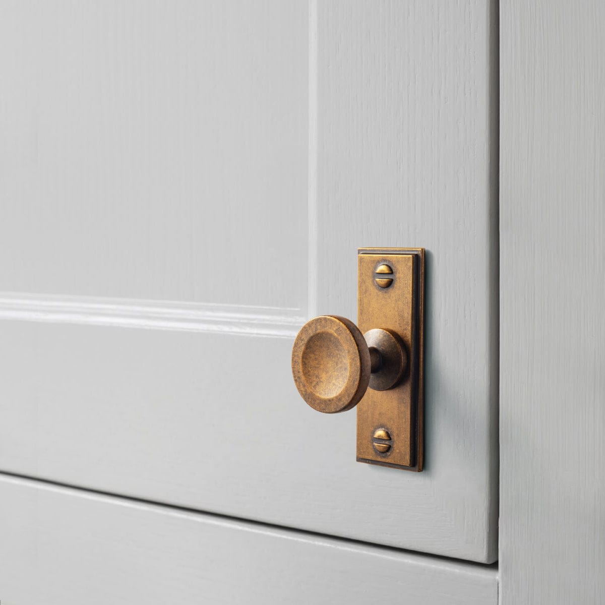 Goo-Ki 6 Pack Assorted Shaped Zinc Alloy Cabinet Hardware - Knobs and Back Plates for Stylish Furniture