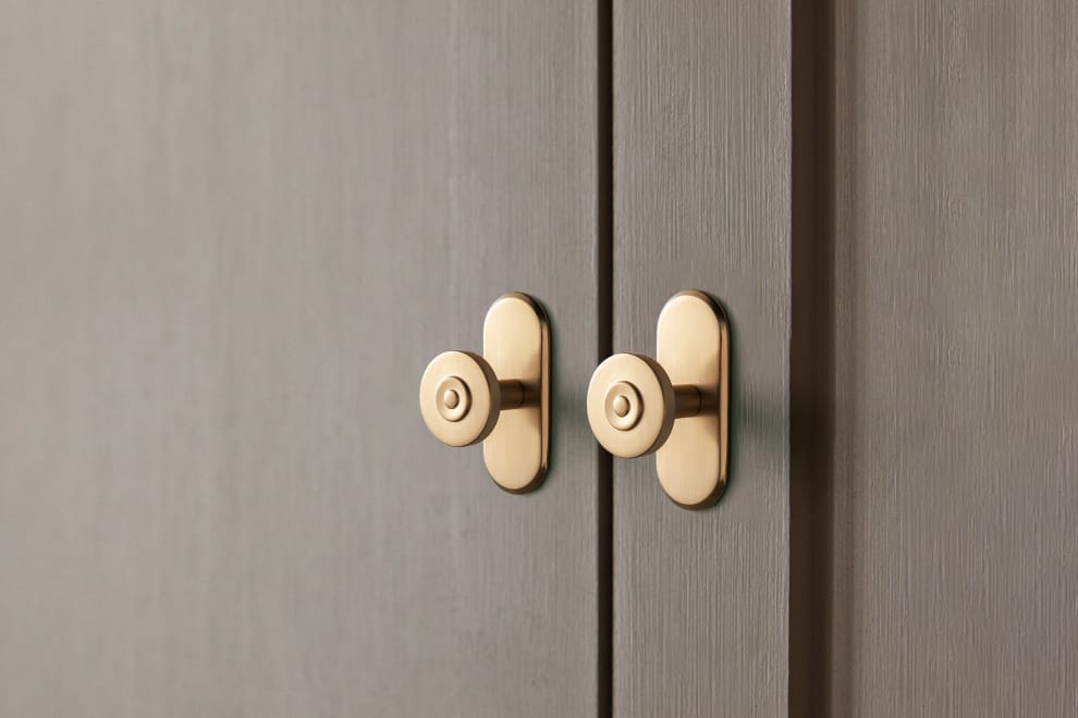 Goo-Ki 6 Pack Assorted Shaped Zinc Alloy Cabinet Hardware - Knobs and Back Plates for Stylish Furniture