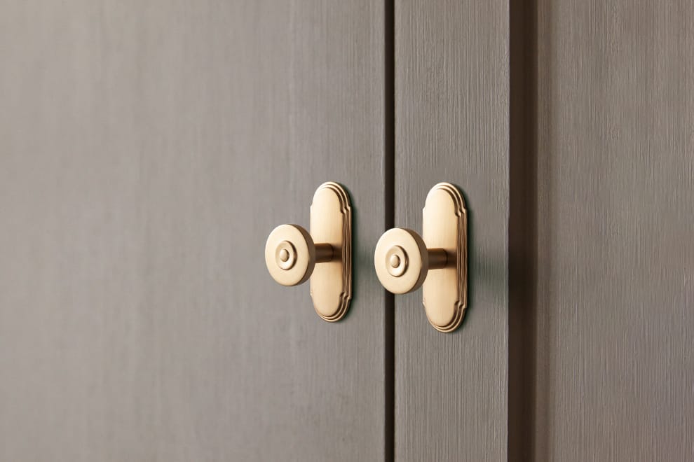 Goo-Ki 6 Pack Assorted Shaped Zinc Alloy Cabinet Hardware - Knobs and Back Plates for Stylish Furniture