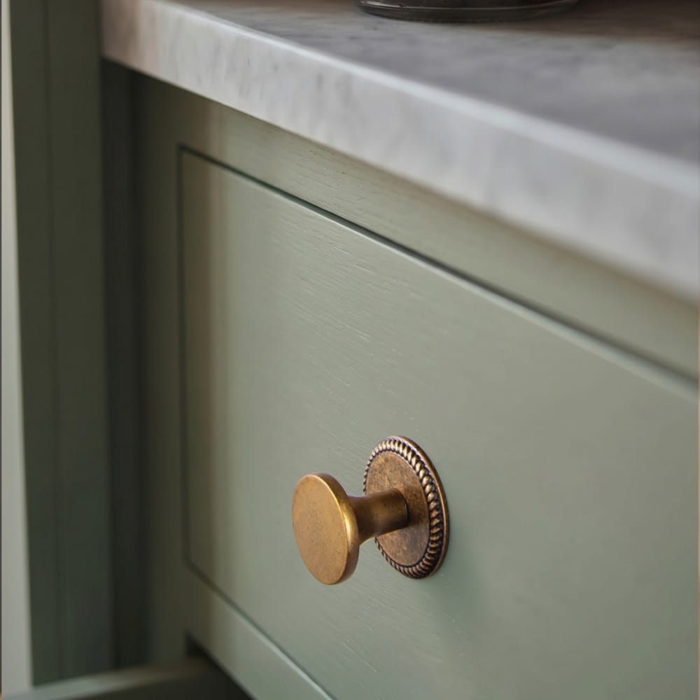 Goo-Ki 6 Pack Retro Zinc Alloy Cabinet Knob, Classic Round Furniture Drawer Knob for Farmhouse Cabinet Upgrade