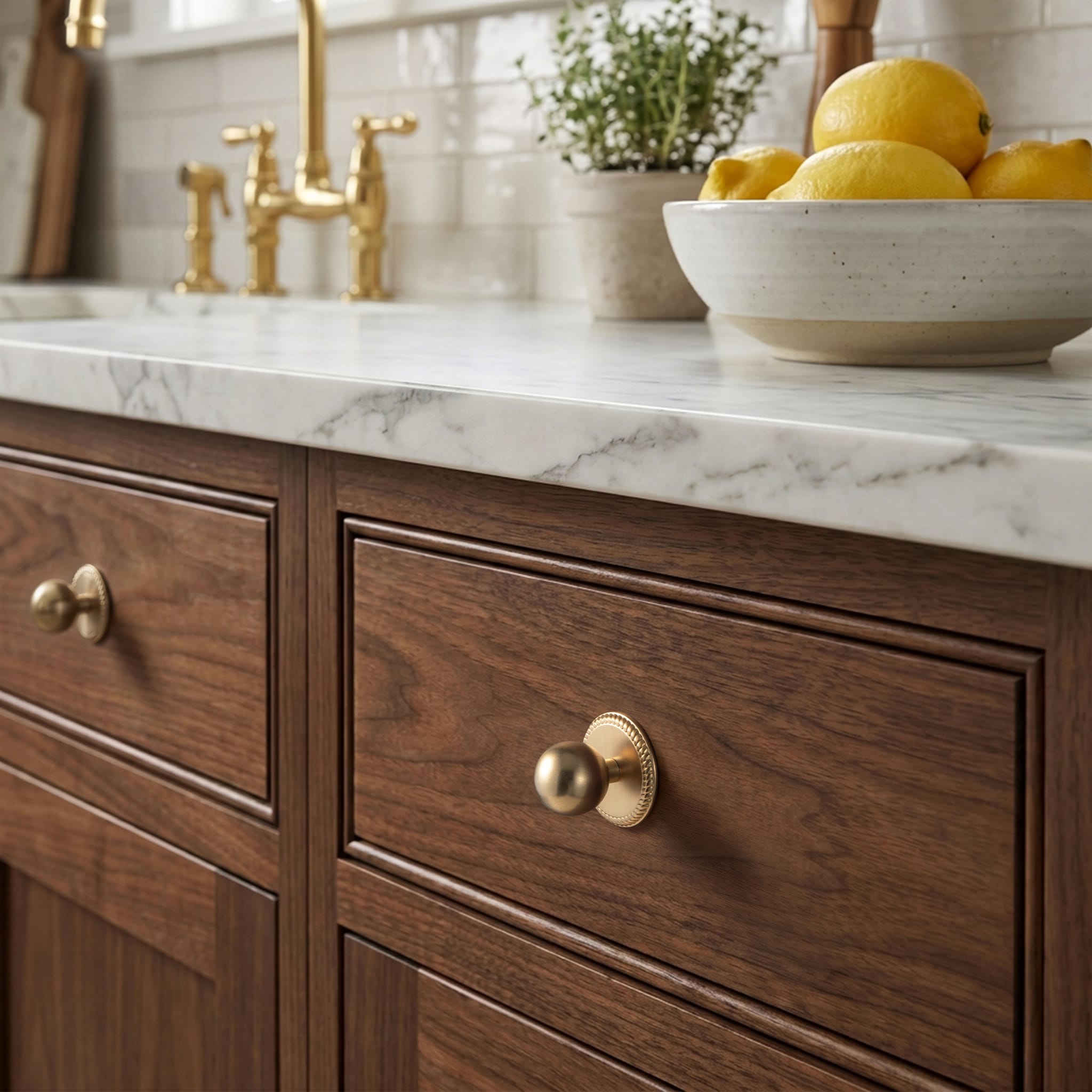 Goo-Ki 6 Pack Round Cabinet Knobs with Decorative Back Plate Zinc Alloy Cabinet Hardware for Kitchen