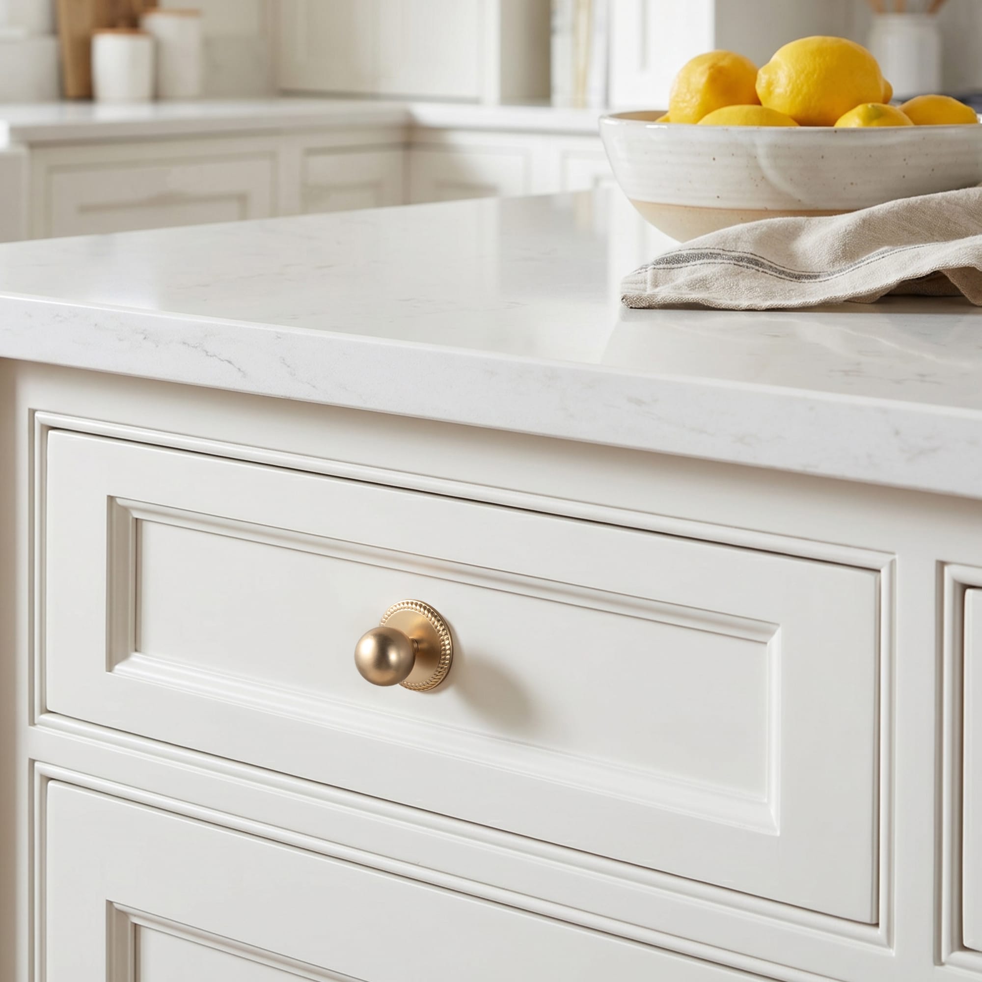 Goo-Ki 6 Pack Round Cabinet Knobs with Decorative Back Plate Zinc Alloy Cabinet Hardware for Kitchen