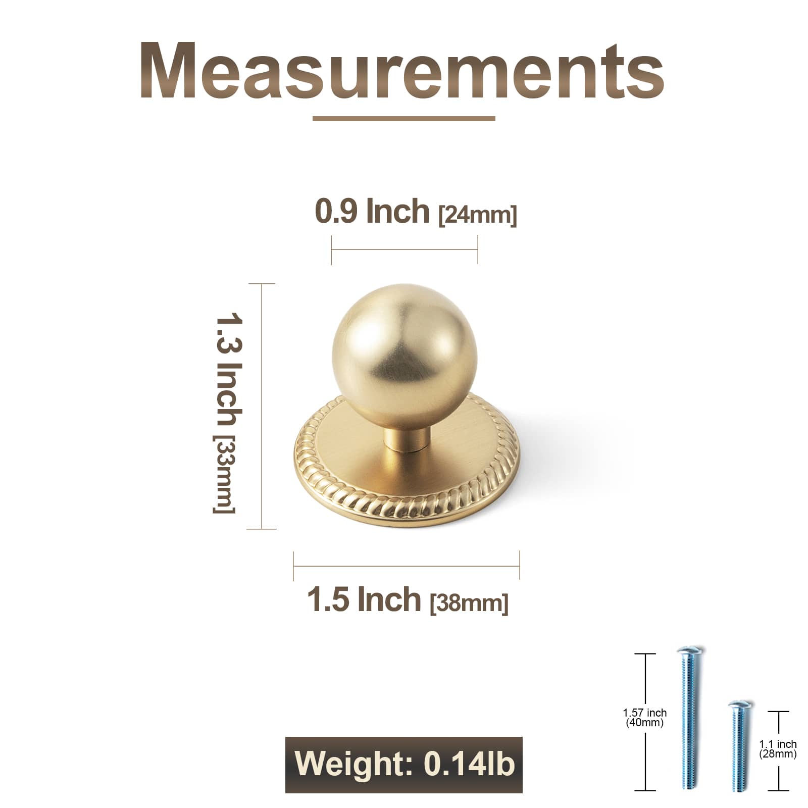 Goo-Ki 6 Pack Round Cabinet Knobs with Decorative Back Plate Zinc Alloy Cabinet Hardware for Kitchen