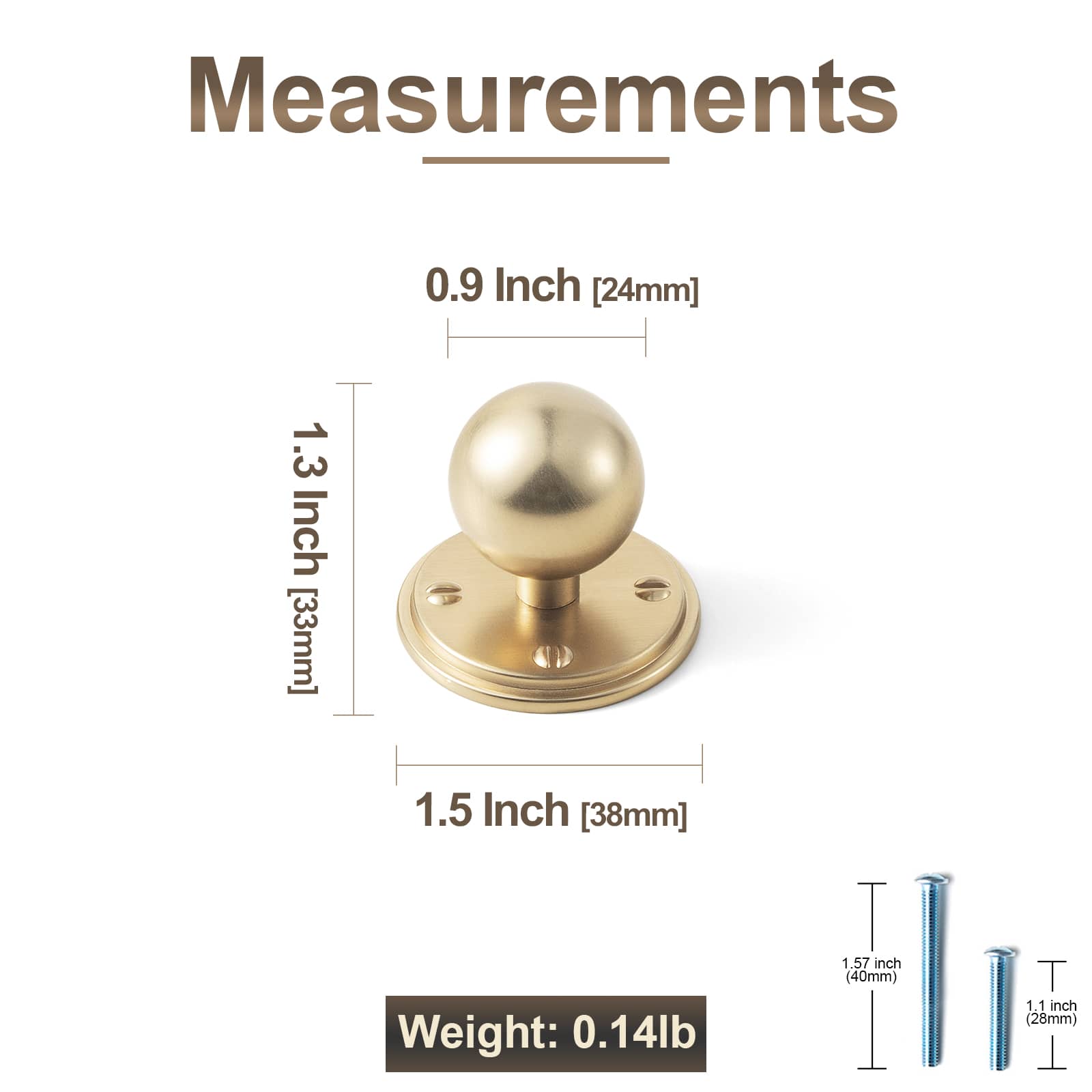 Goo-Ki 6 Pack Round Cabinet Knobs with Decorative Back Plate Zinc Alloy Cabinet Hardware for Kitchen