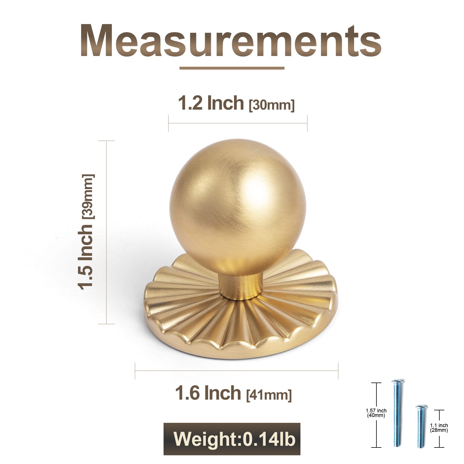 Goo-Ki 6 Pack Round Cabinet Knobs with Decorative Back Plate Zinc Alloy Cabinet Hardware for Kitchen