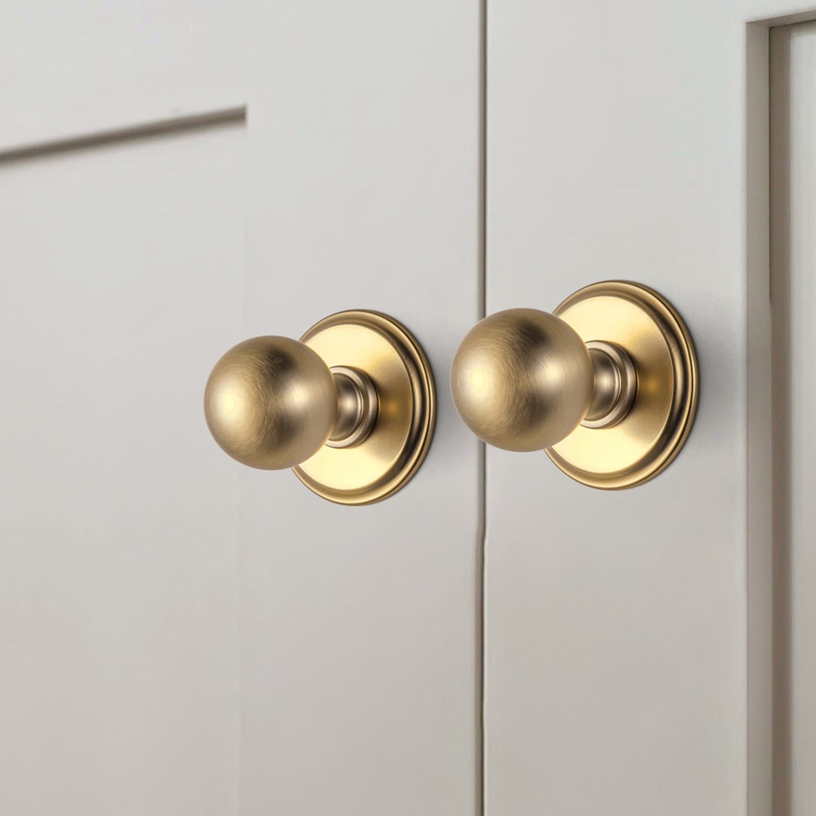 Goo-Ki 6 Pack Stylish Zinc Alloy Cabinet Knobs Classic Round Design Durable Cabinet Handles