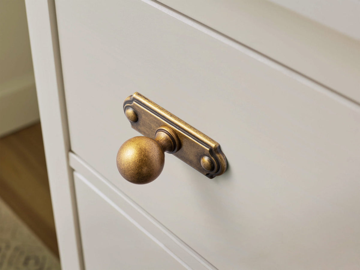 Goo-Ki 6 Pack Stylish Zinc Alloy Cabinet Knobs Classic Round Design Durable Cabinet Handles