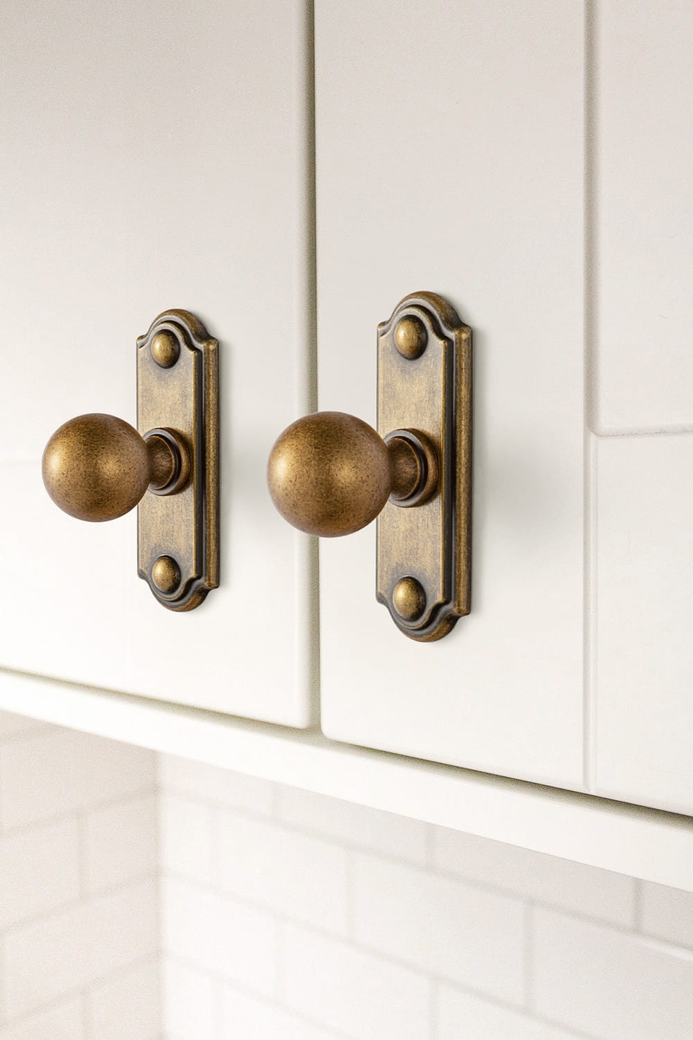 Goo-Ki 6 Pack Stylish Zinc Alloy Cabinet Knobs Classic Round Design Durable Cabinet Handles