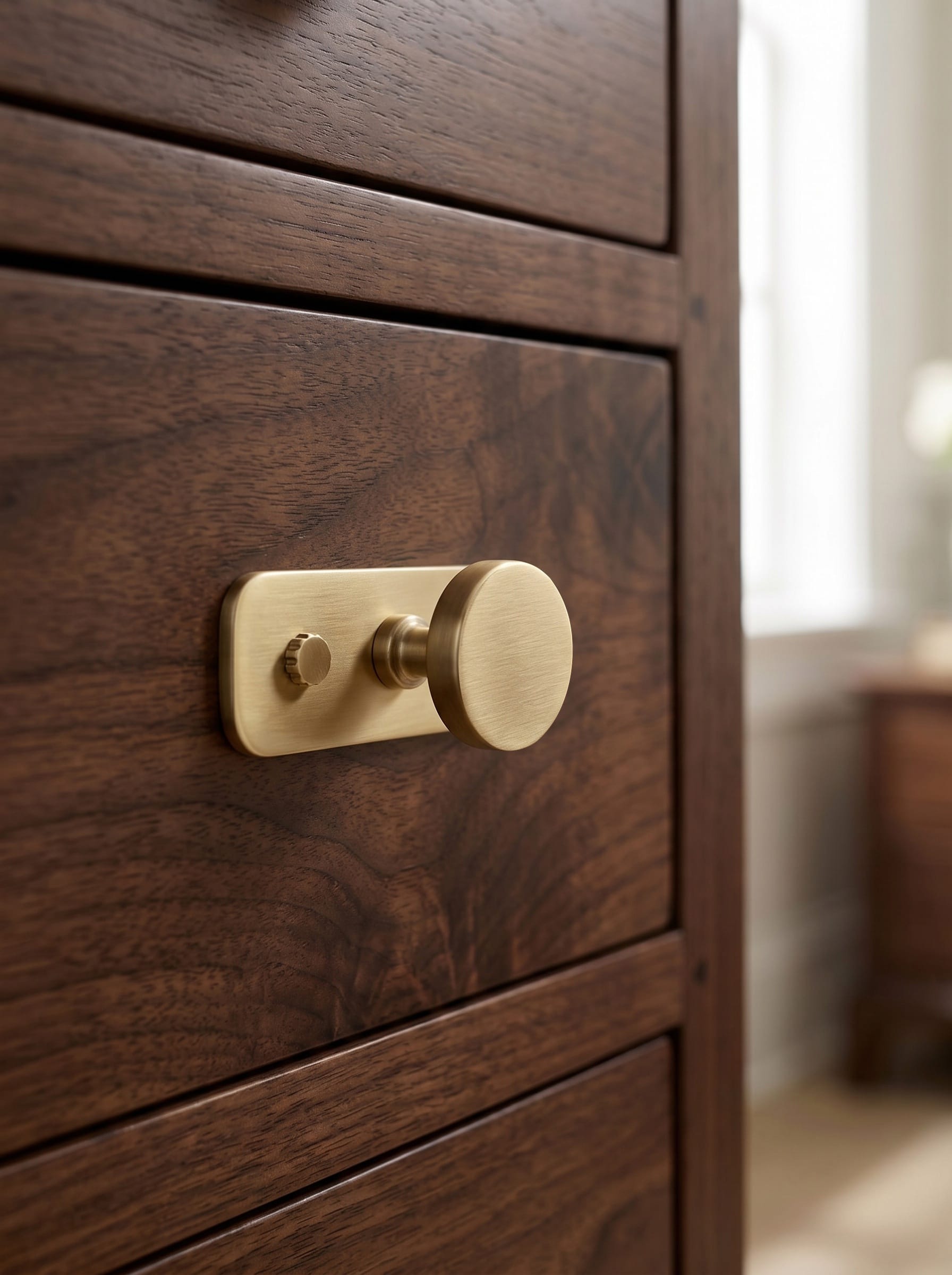 Goo-Ki 6 Pack Vintage Brass Zinc Alloy Cabinet Knob with Back Plate Single Hole Center Kitchen Hardware