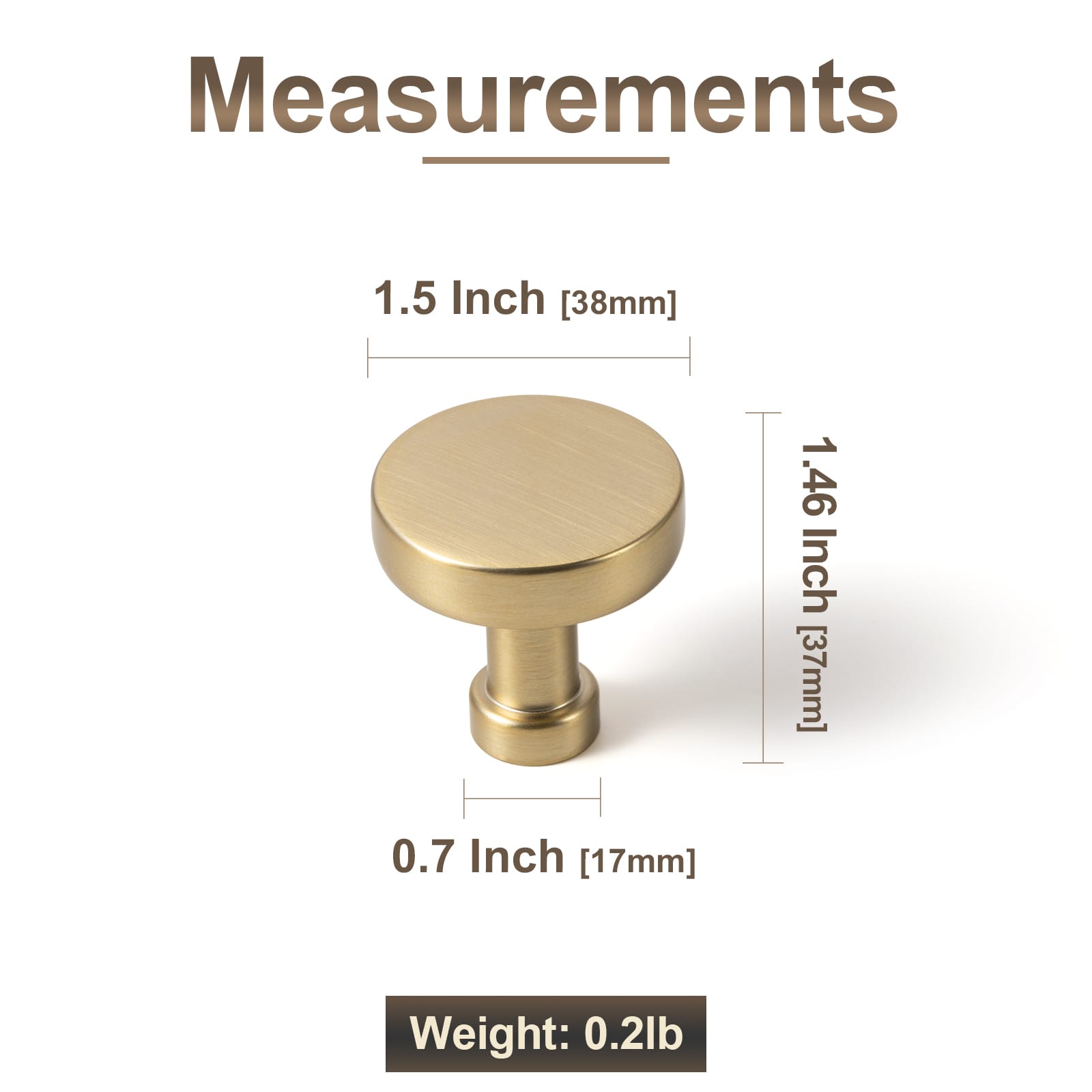 Goo-Ki 6 Pack Vintage Brass Zinc Alloy Cabinet Knob with Back Plate Single Hole Center Kitchen Hardware