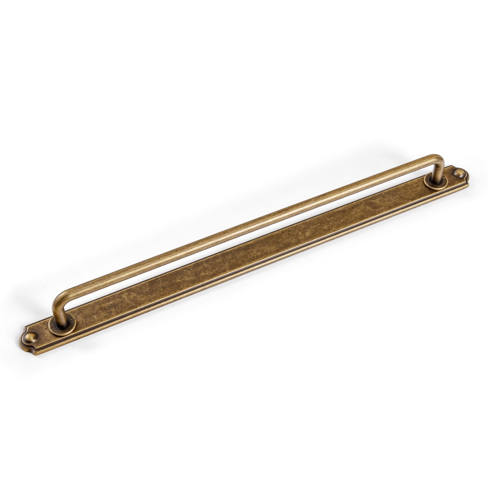 Goo-Ki Antique Brass / 12.6'' Hole Center / 2 Pack Stylish Contoured Cabinet Handle with Back Plate Decorative Cabinet Hardware